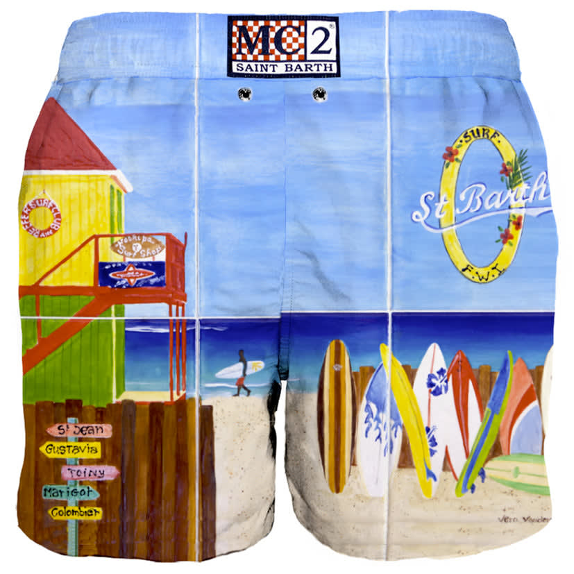 MC2 SAINT BARTH SAINT BARTH LORIENT PHOTOGRAPHIC PRINT SWIM SHORTS
