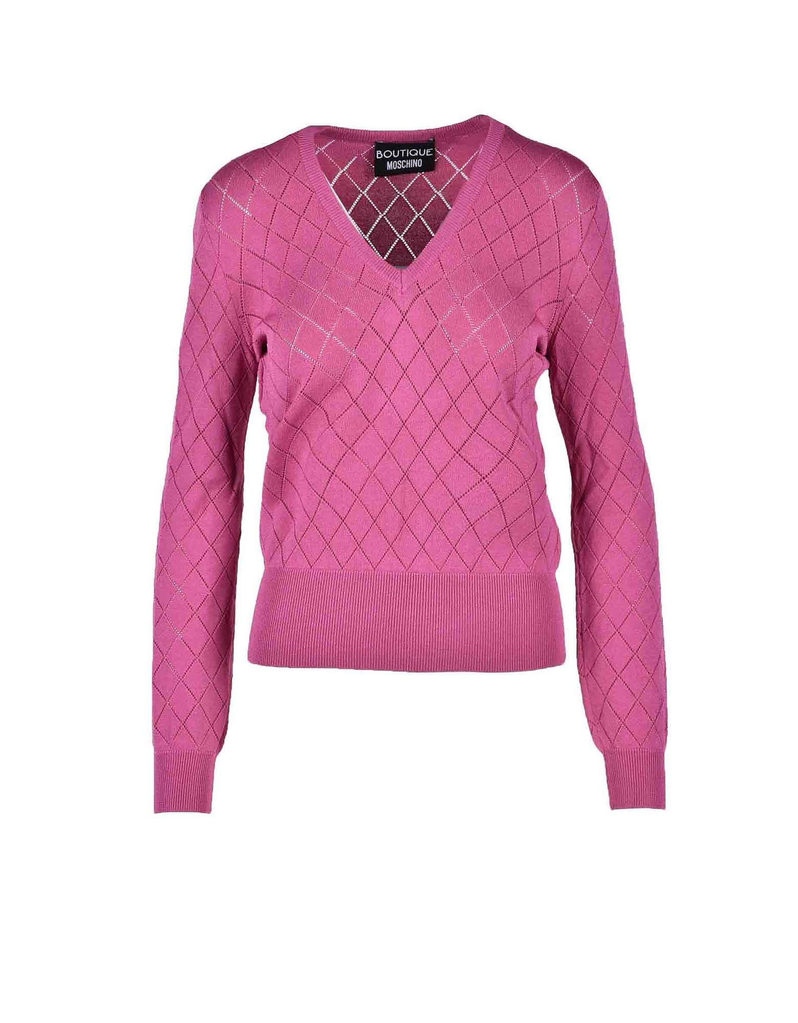 Moschino Womens Fuchsia Sweater