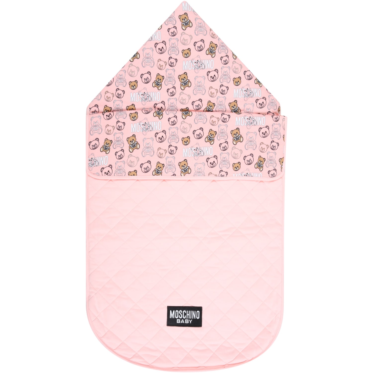 Moschino Pink Sleeping Bag For Baby Girl With Logo
