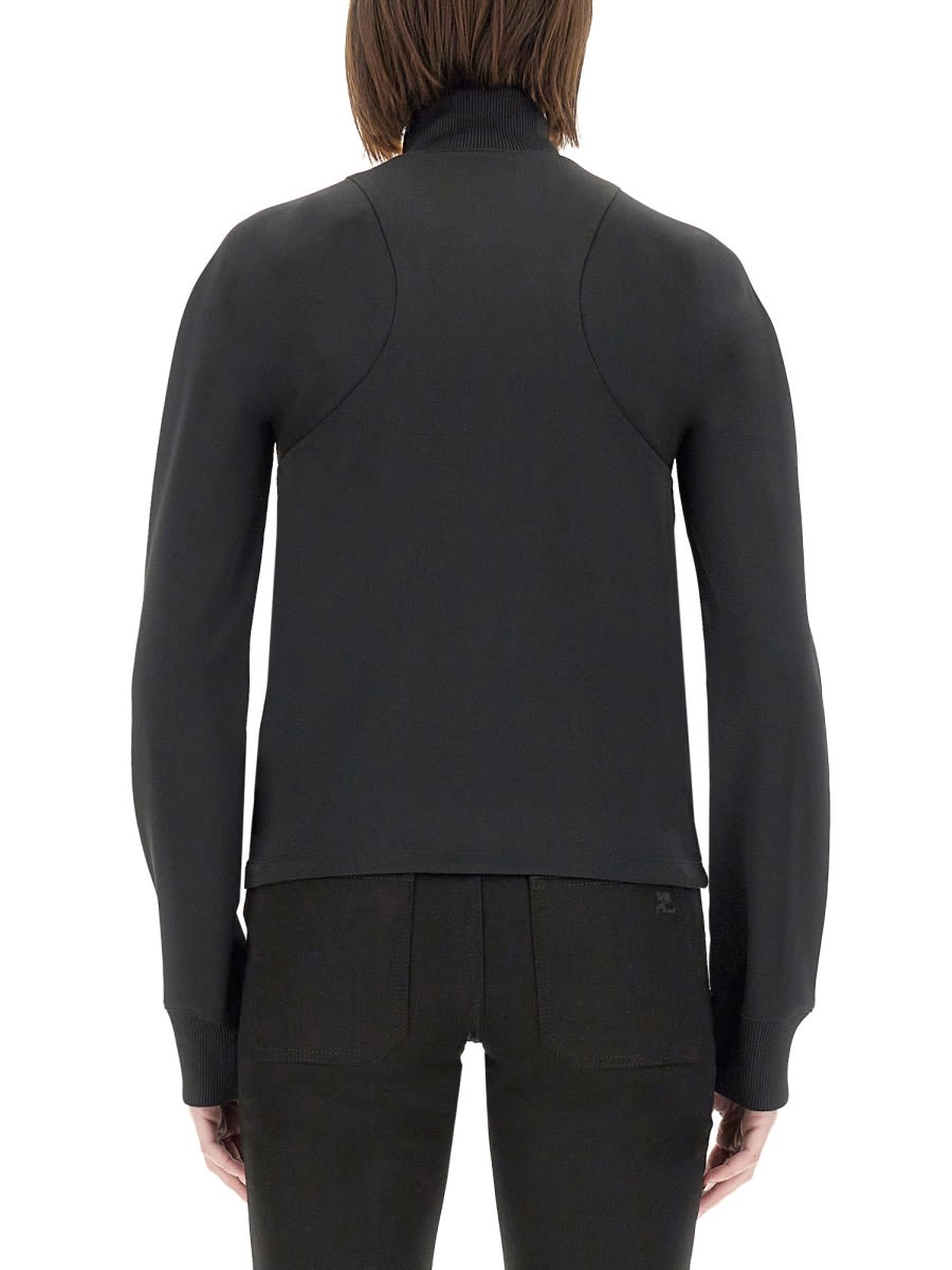 Shop Courrèges Interlock Scuba Jacket In Black