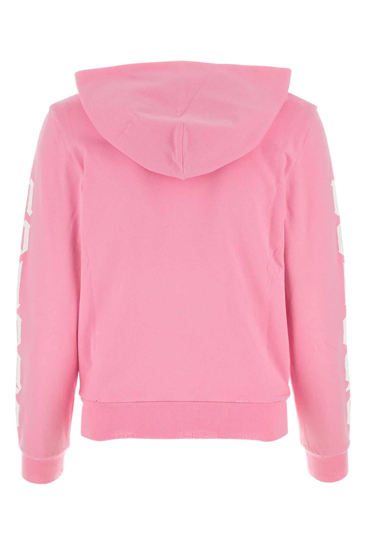 Shop Balenciaga Pink Stretch Cotton Sweatshirt In Lightpinkwhite