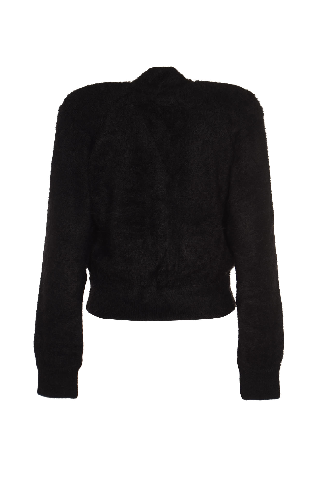 Shop Alberta Ferretti Fur Applique Cropped Jacket In Black