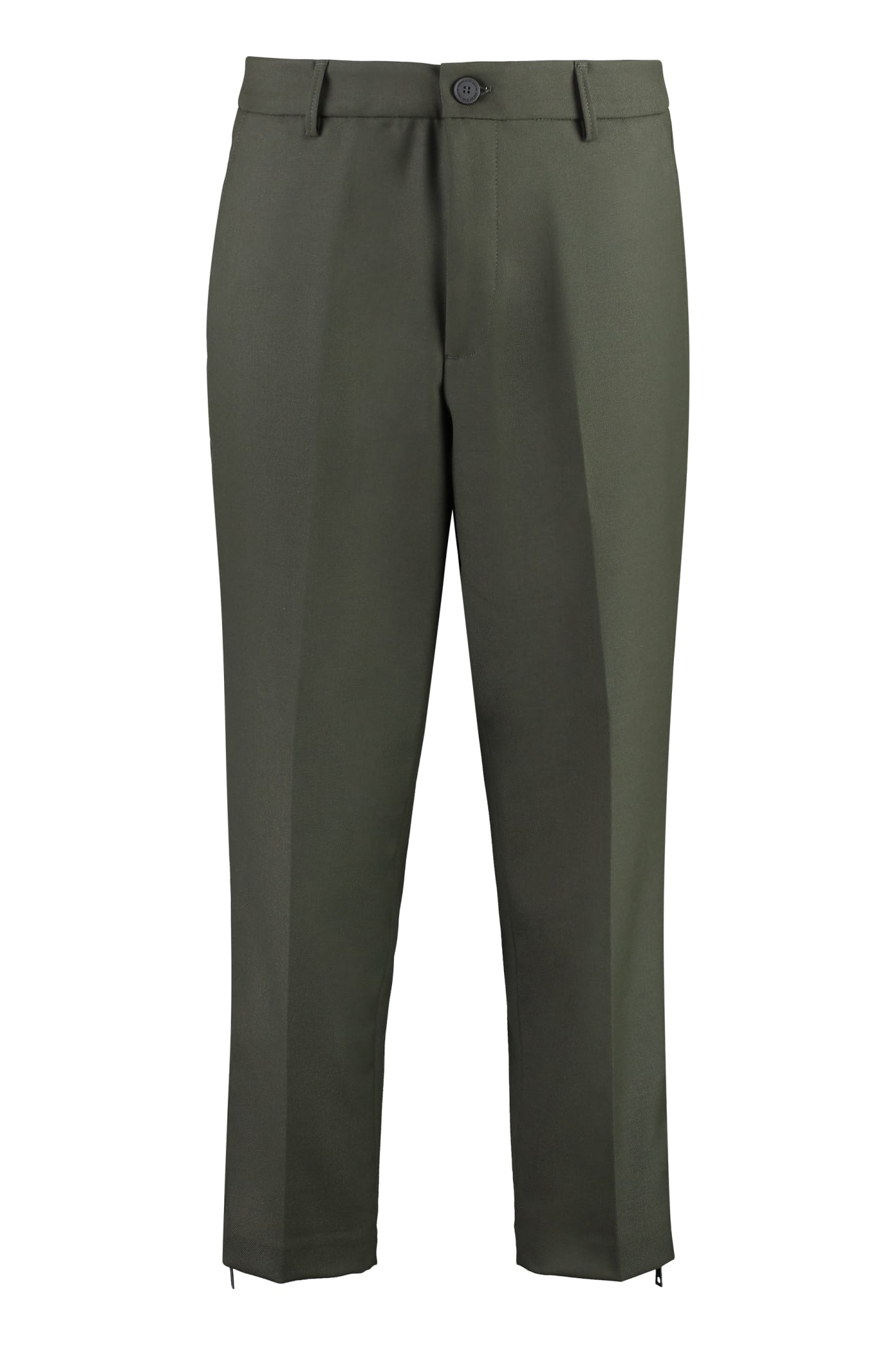 Versace Jeans Couture Technical Fabric Pants In Green