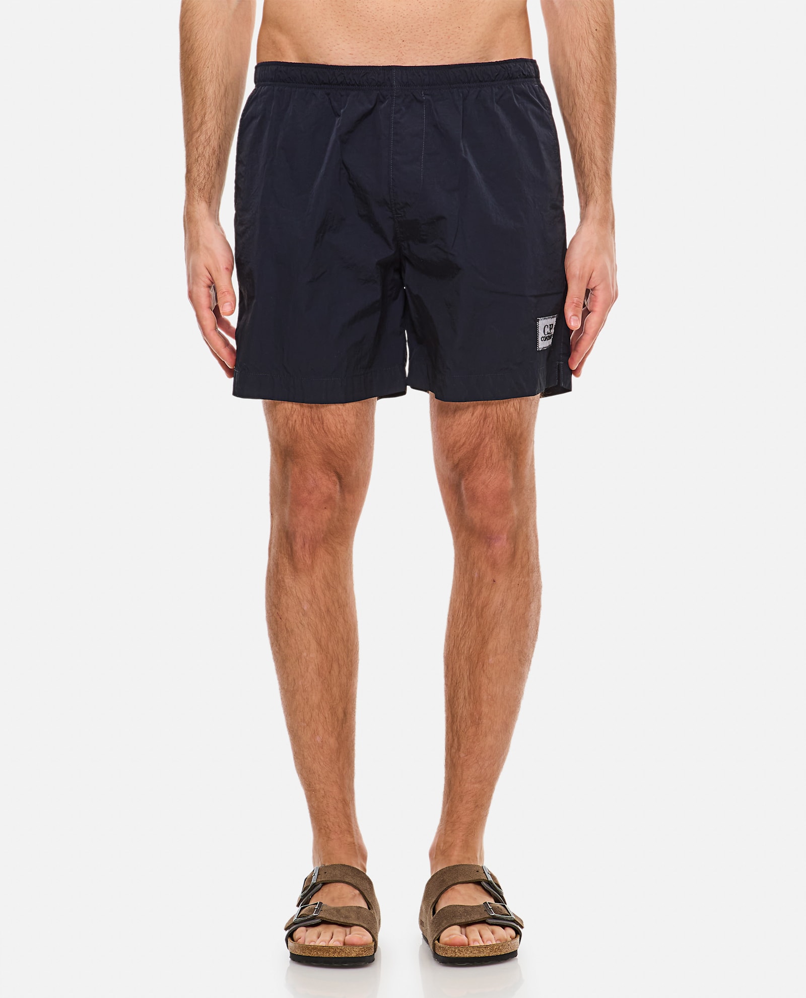 C.p. Company Blue Logo Swim Shorts