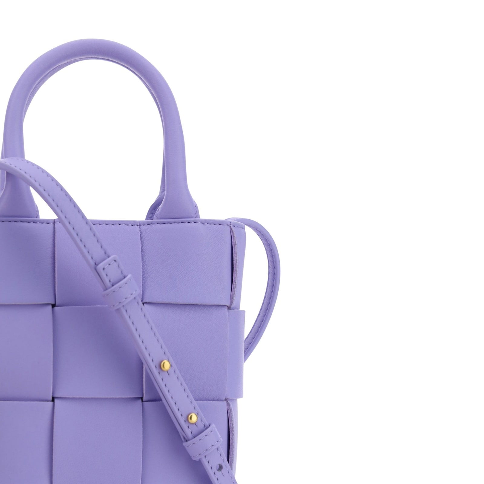 Shop Bottega Veneta Cassette Mini Handbag In Lilac
