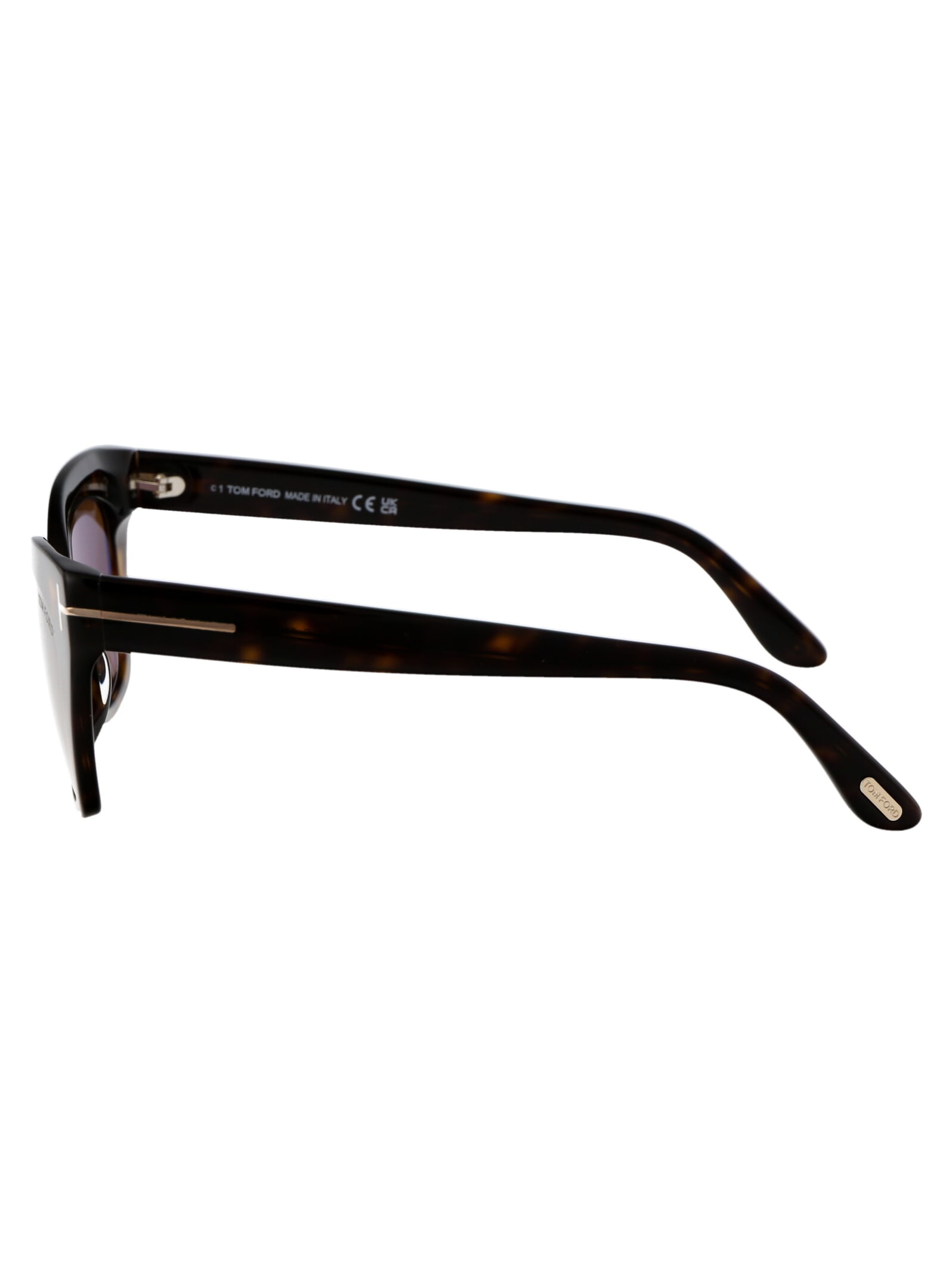 Shop Tom Ford Juliette Sunglasses In 52e Avana Scura / Marrone