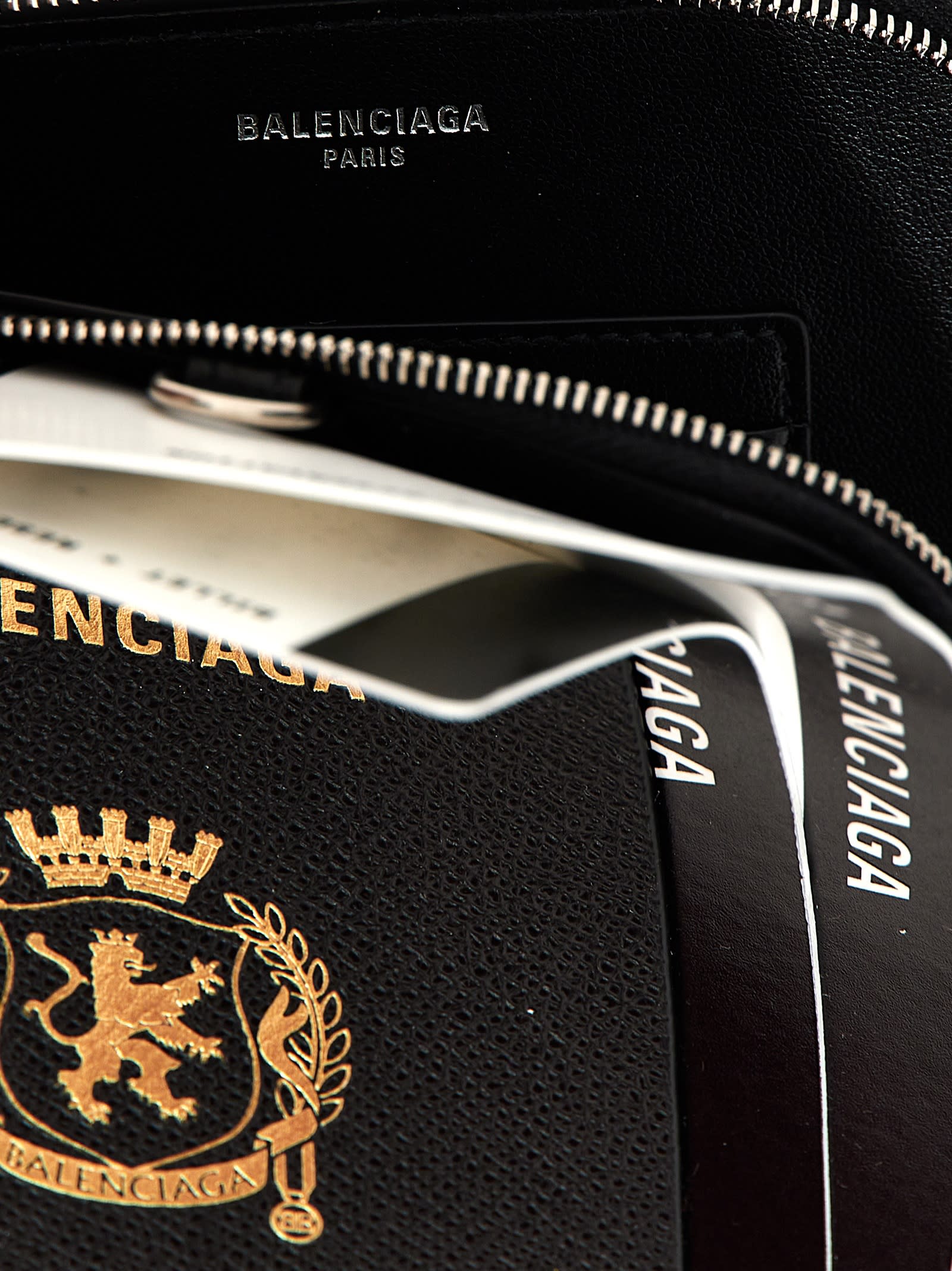 Balenciaga Passport Phone Holder Card Holder In Brown