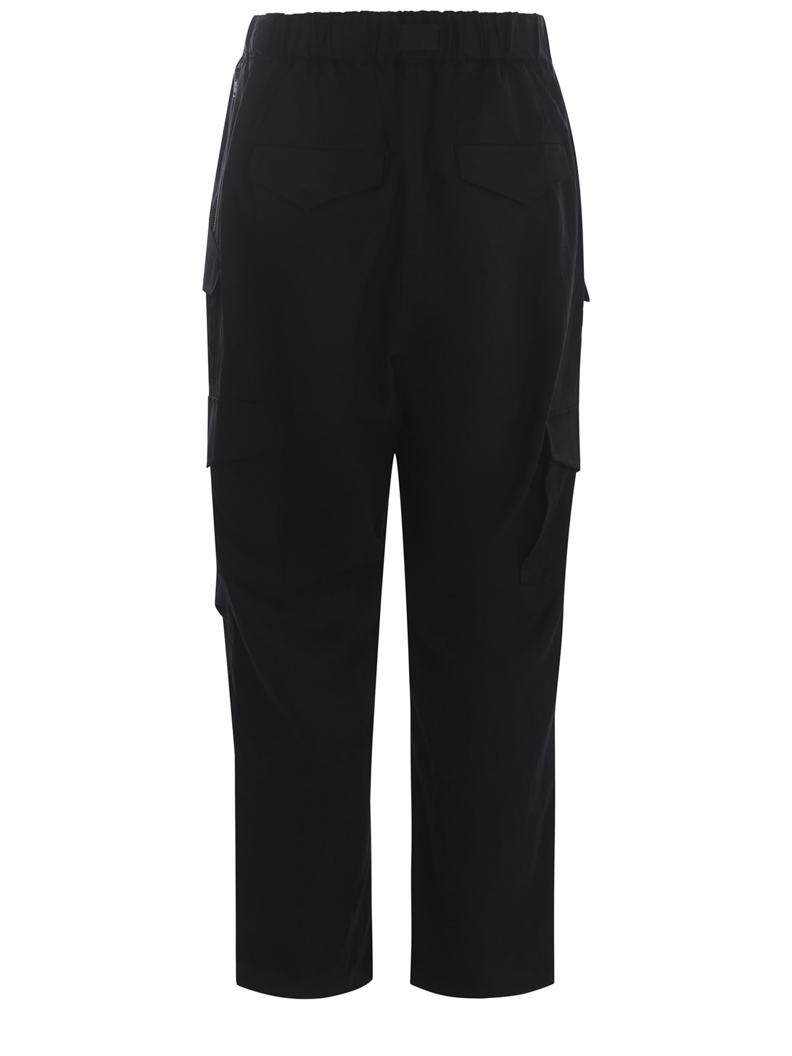 Shop Y-3 Trousers  Wash Made Of Nylon In Nero