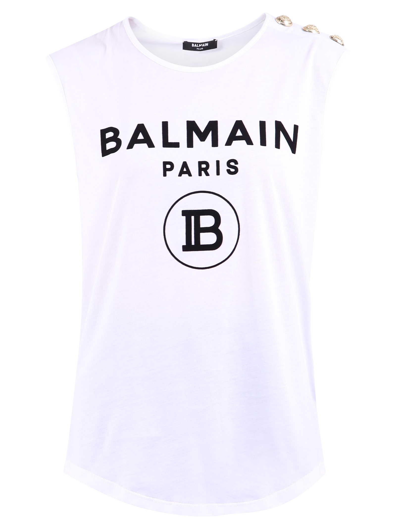 Balmain Branded T-shirt In White