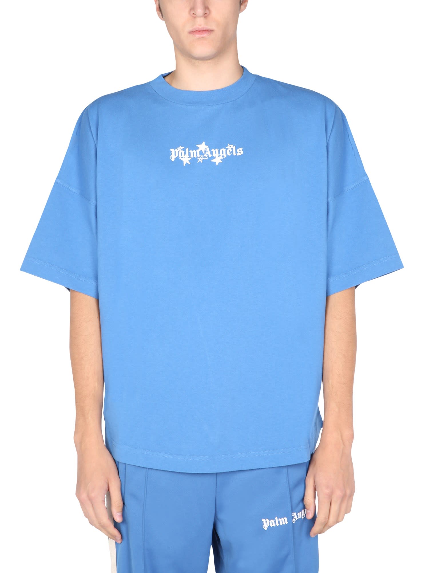 Palm Angels T-shirt With Doubled Logo