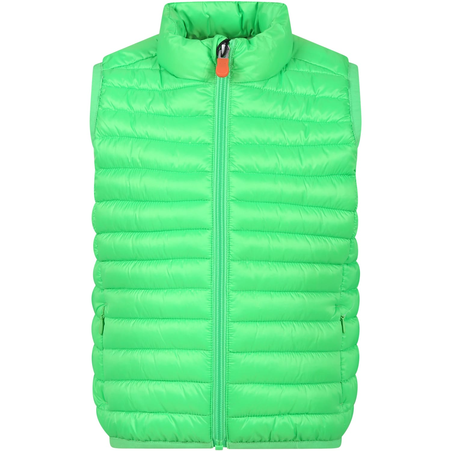 Save The Duck Kids' Green Ozam Down Jacket For Boy With Logo