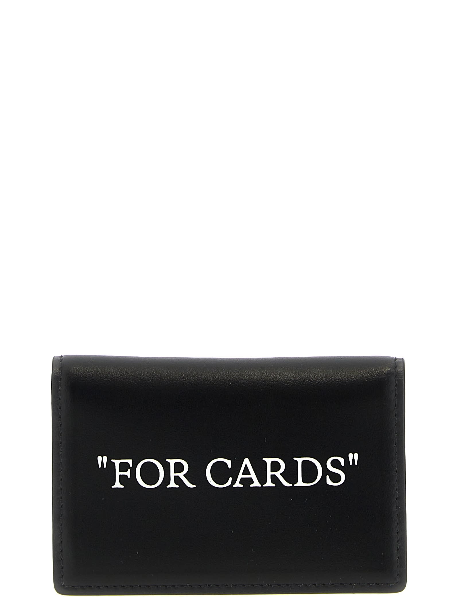 Off-white Quote Bookish Card Holder In White/black