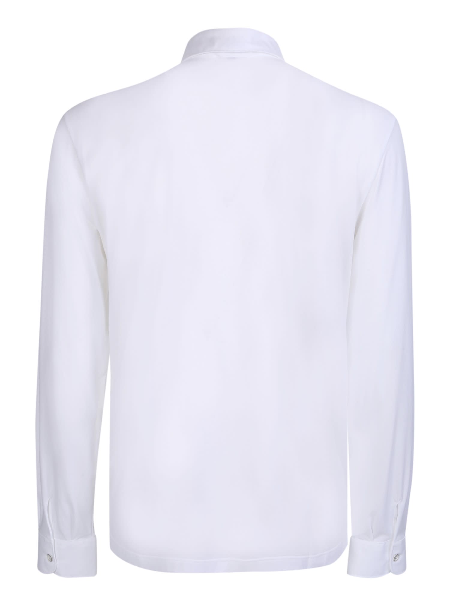 Shop Herno Cotton Polo In White