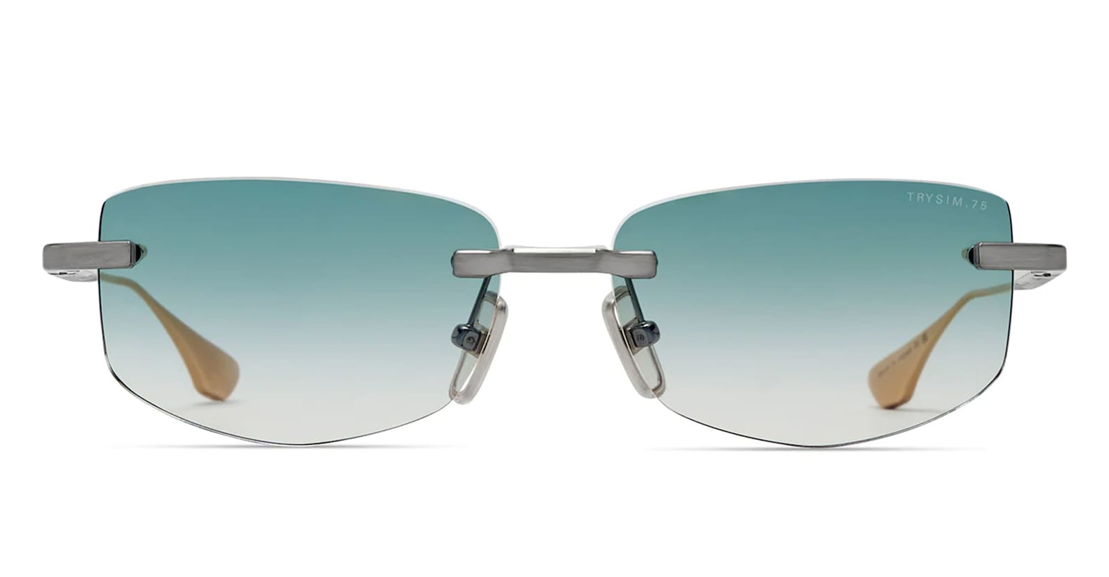 Dita Trysim.75 - Antique Silver / White Gold Sunglasses In Blue