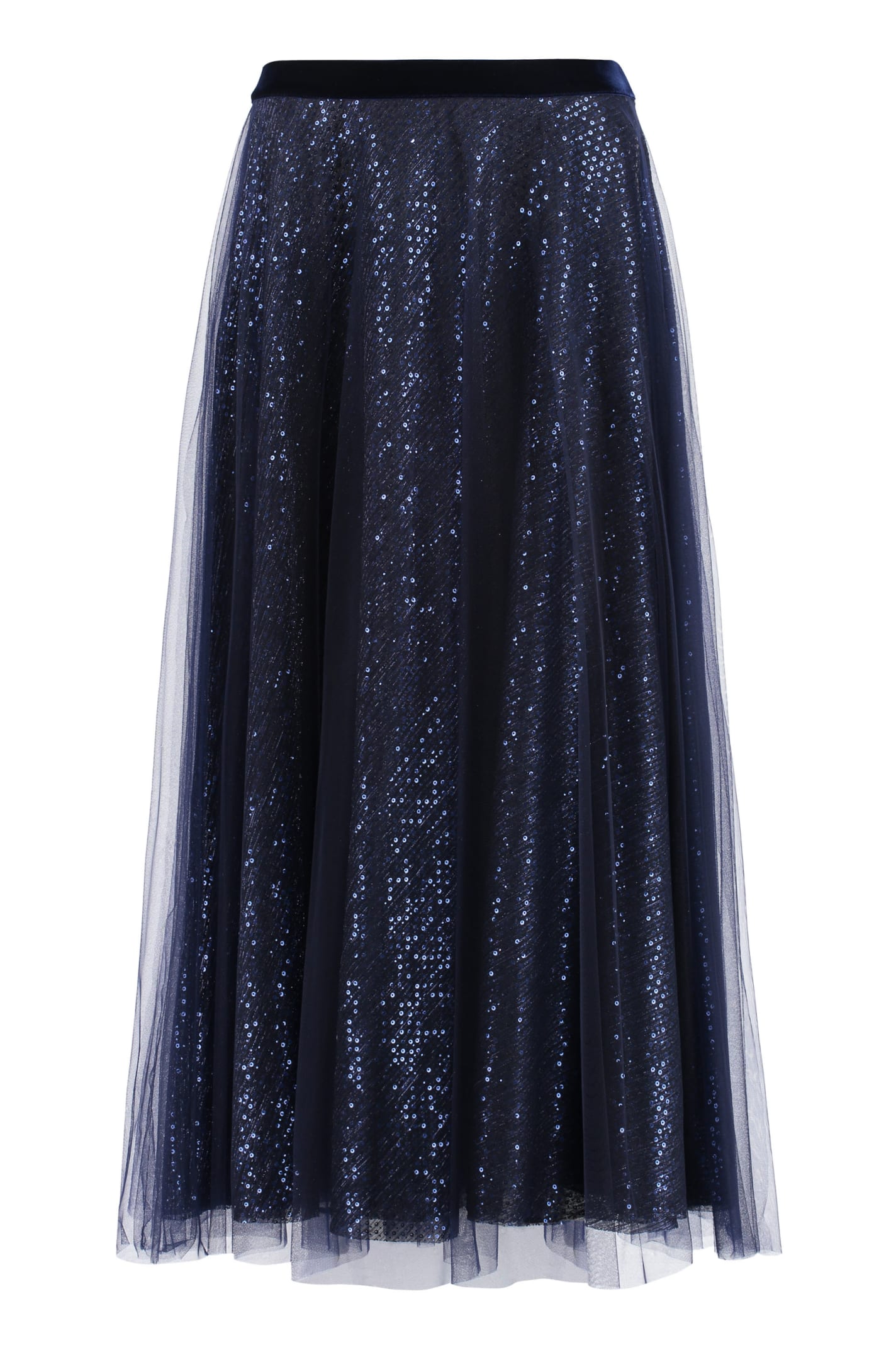 Talbot Runhof Sequined Tulle Skirt