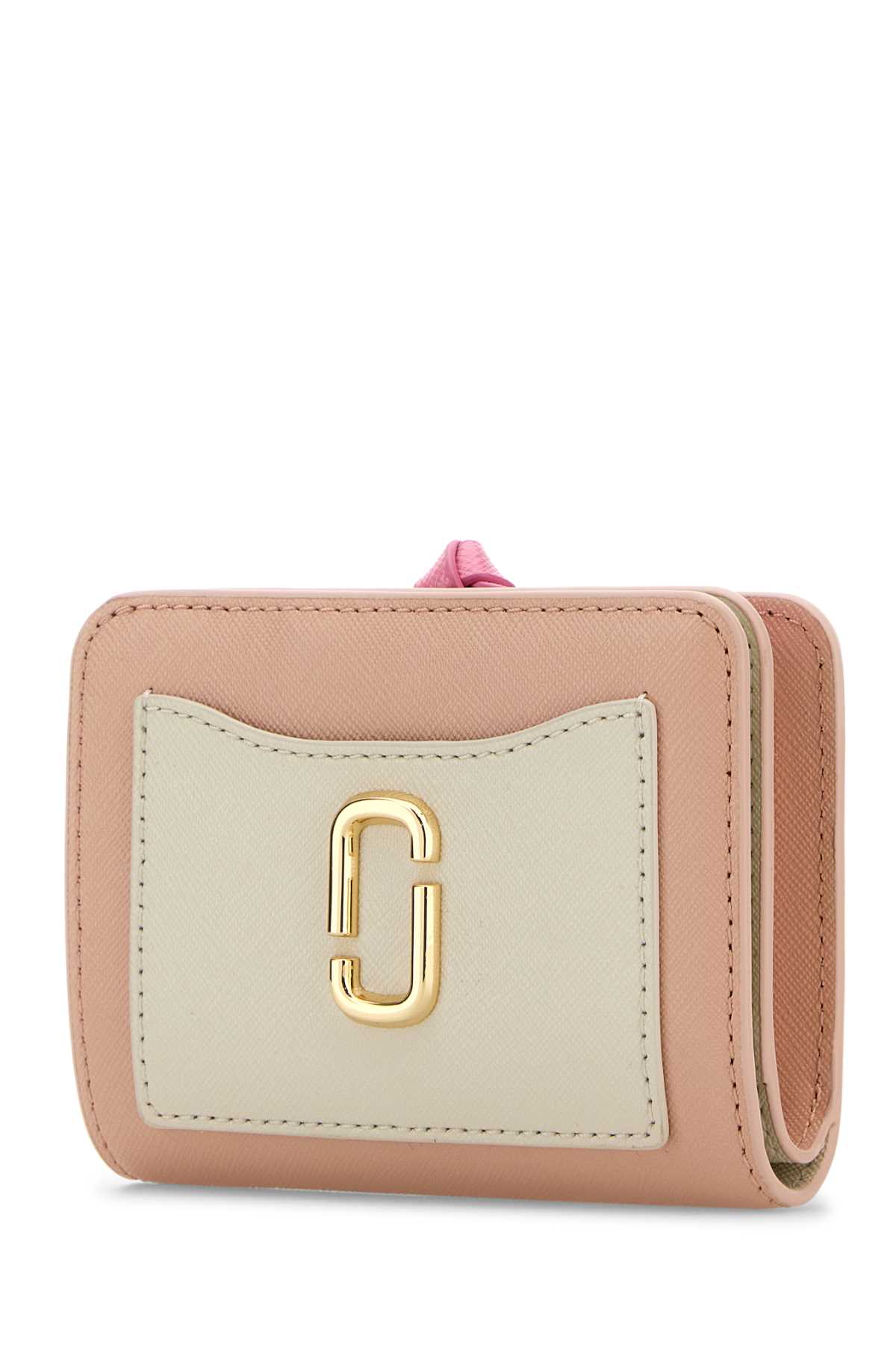 Marc Jacobs Pink Leather Mini Utility Snapshot Wallet In Rosemulti