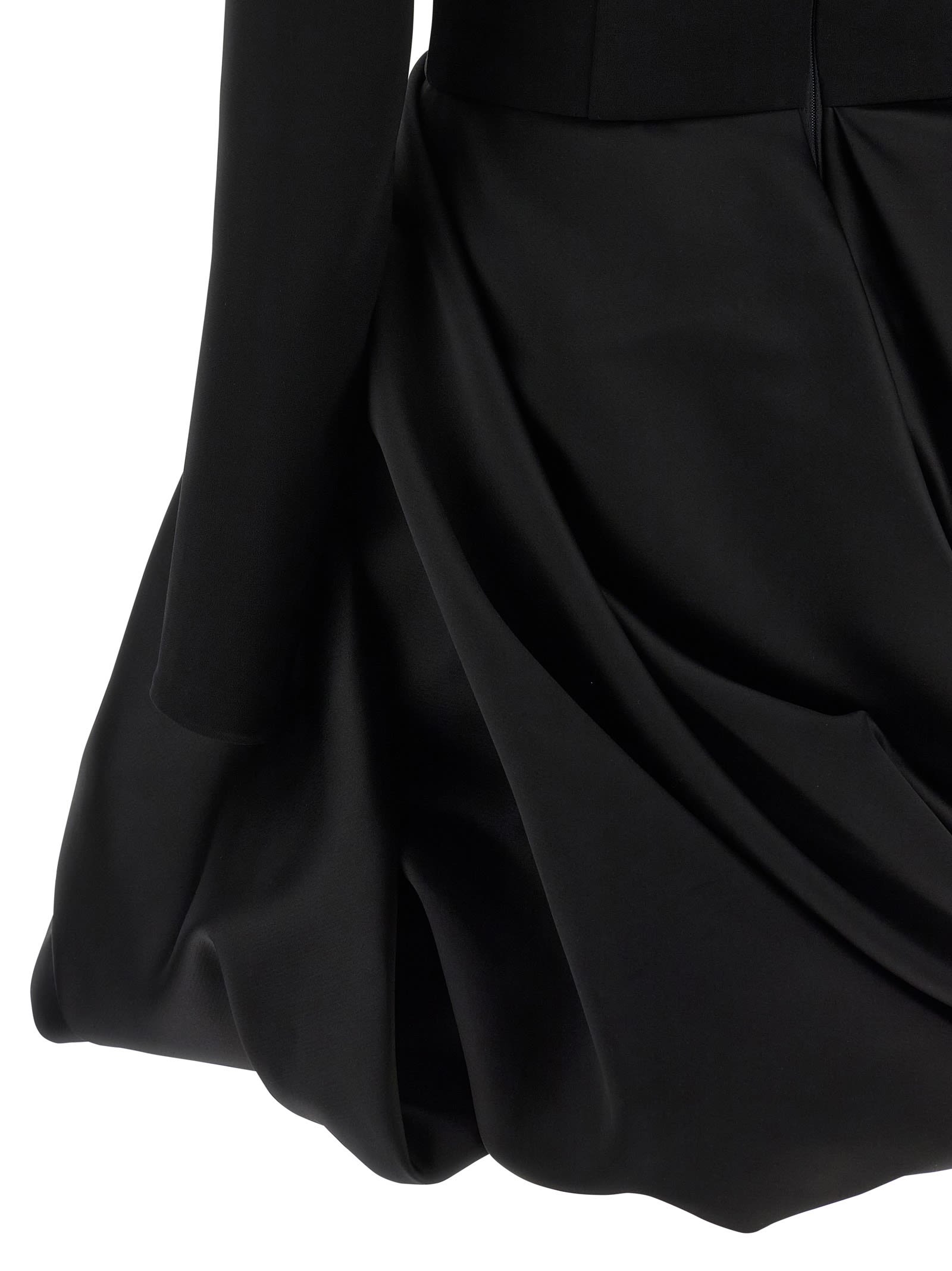 Carolina Herrera Off-shoulder Dress Featuring Structured Silhouette In Black