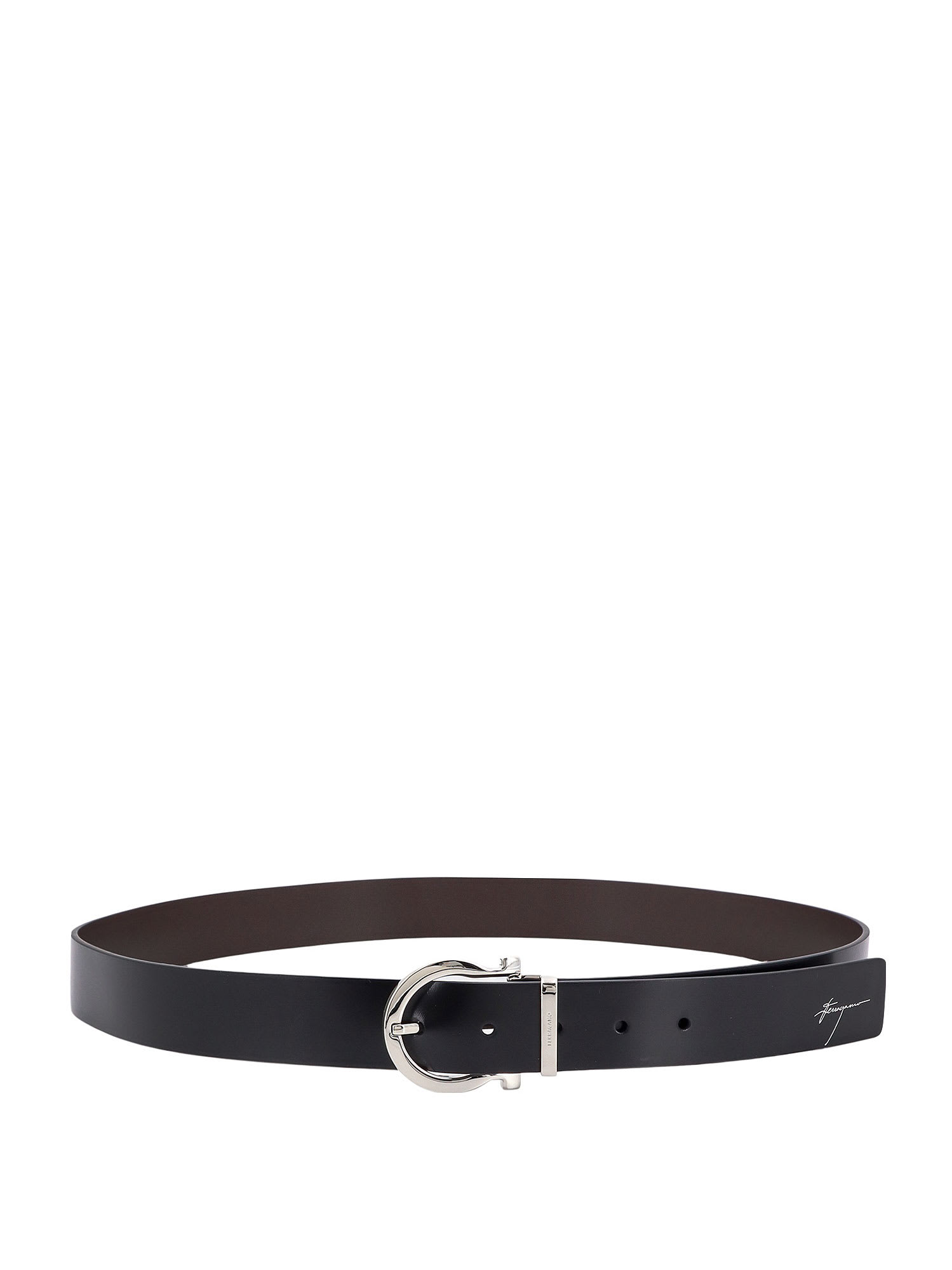 Shop Ferragamo Belt In Black