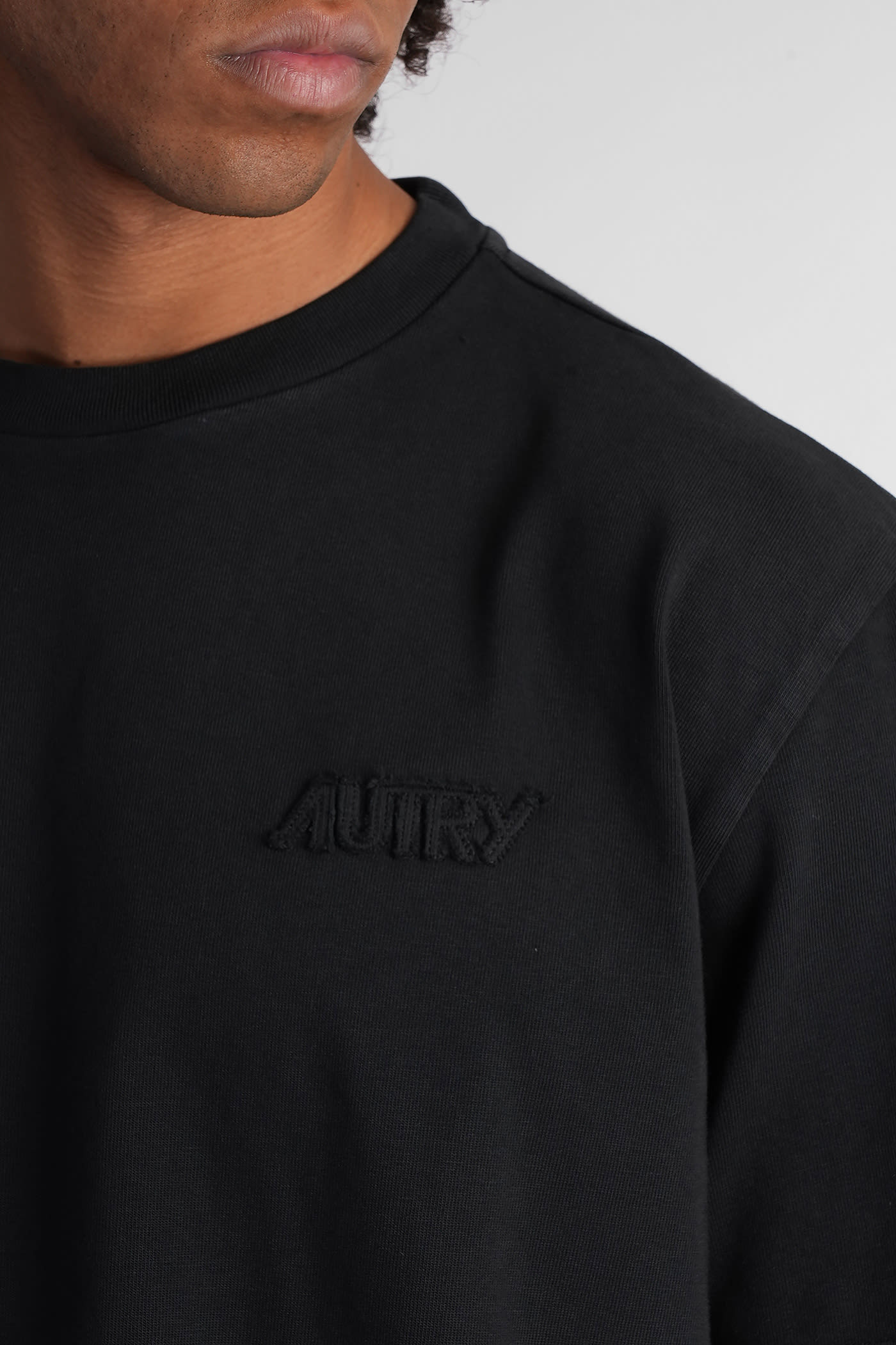 Shop Autry T-shirt In Black Cotton In Nero