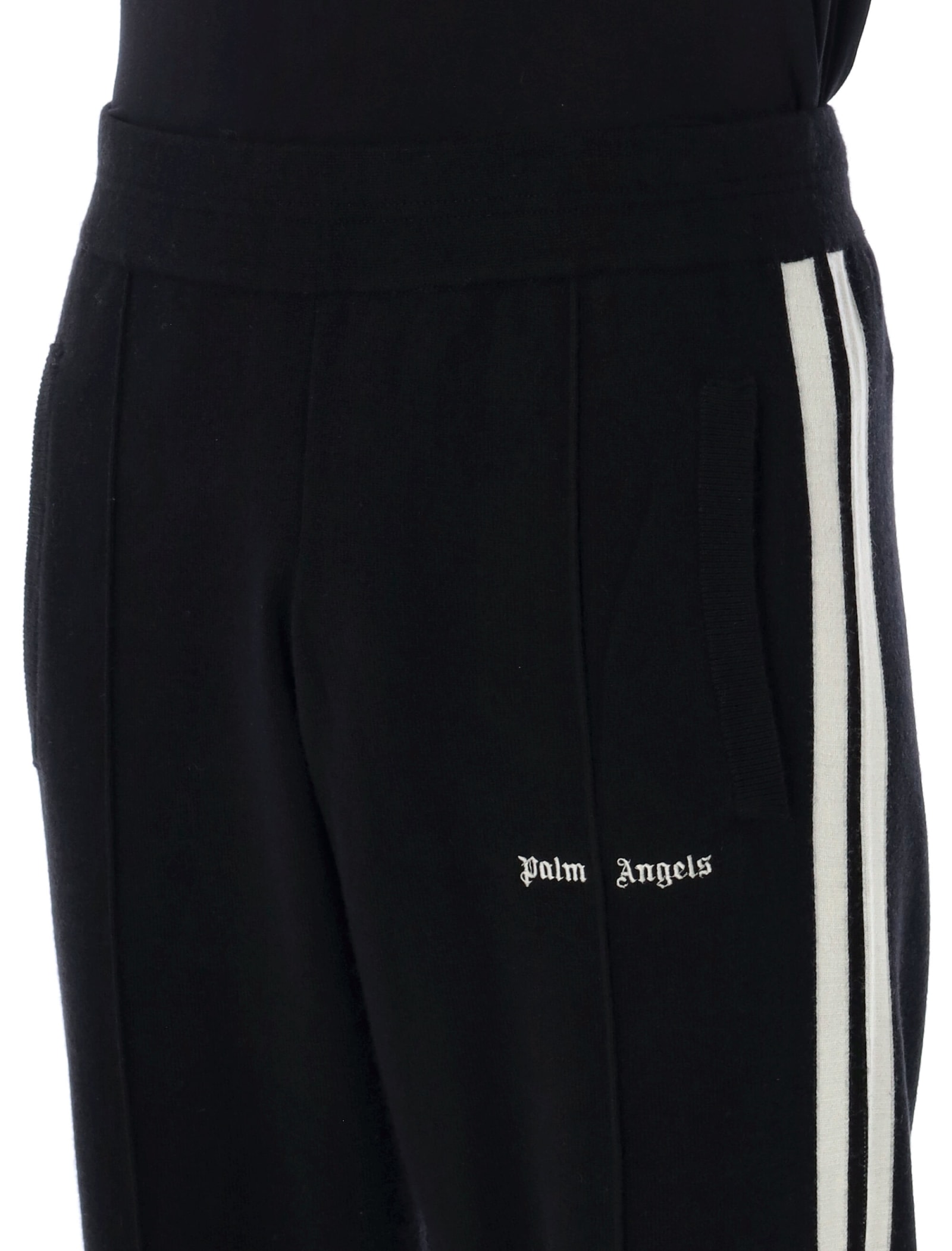 Shop Palm Angels Knit Trackpant In Black