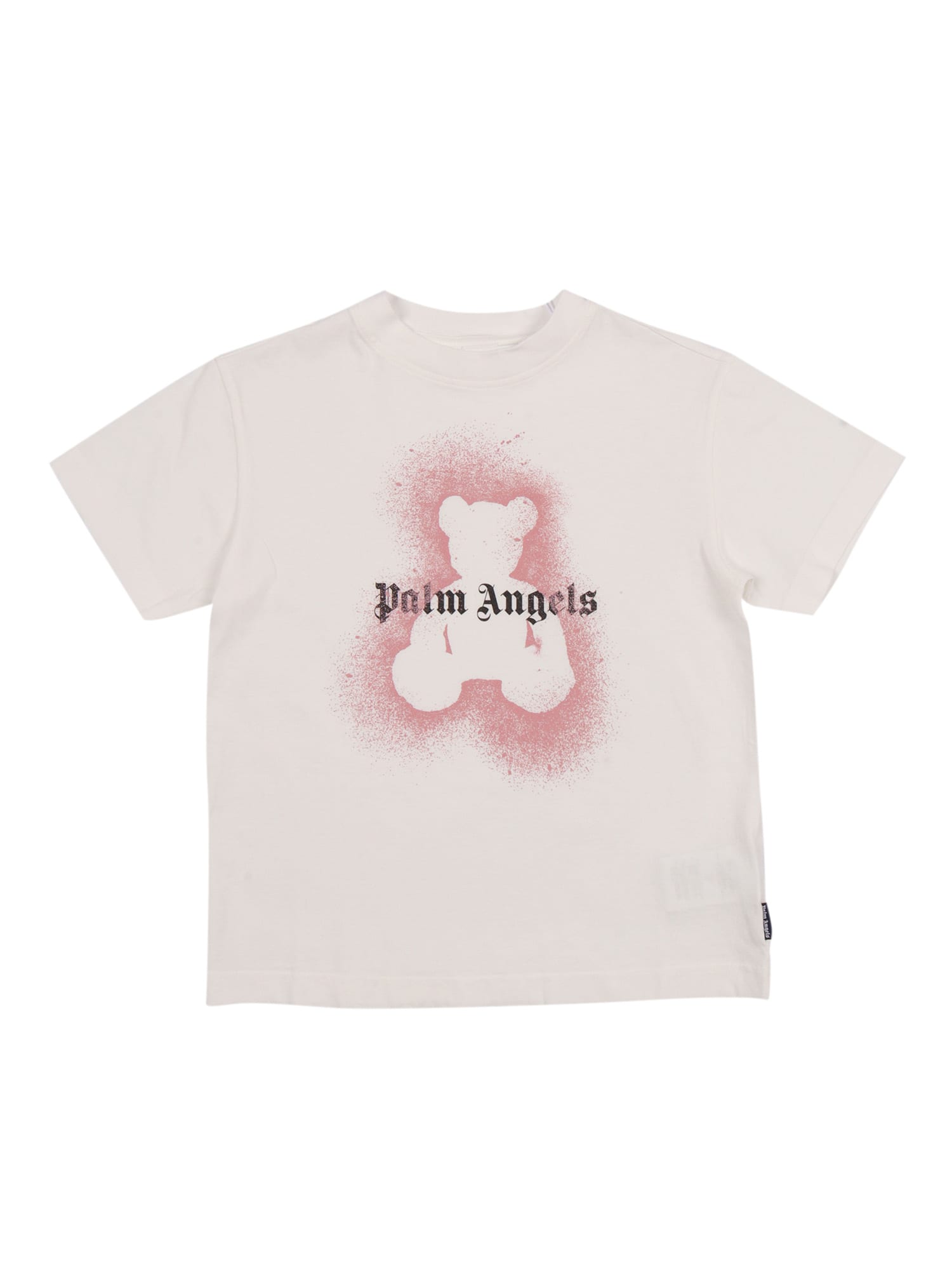 Palm Angels Pa Spray Bear Reg Tee S/s In White