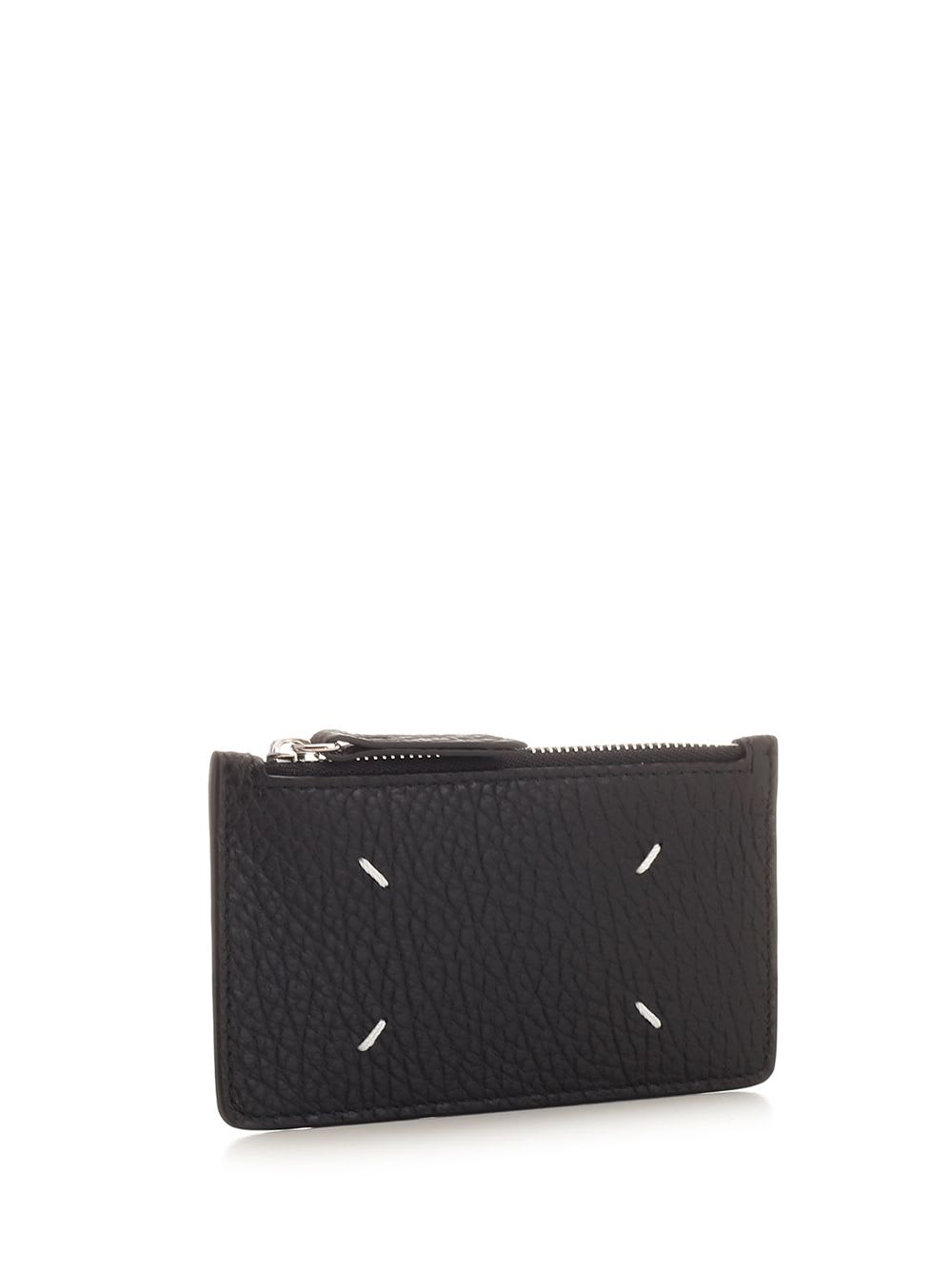 Shop Maison Margiela Four Stitches Card Holder In Black