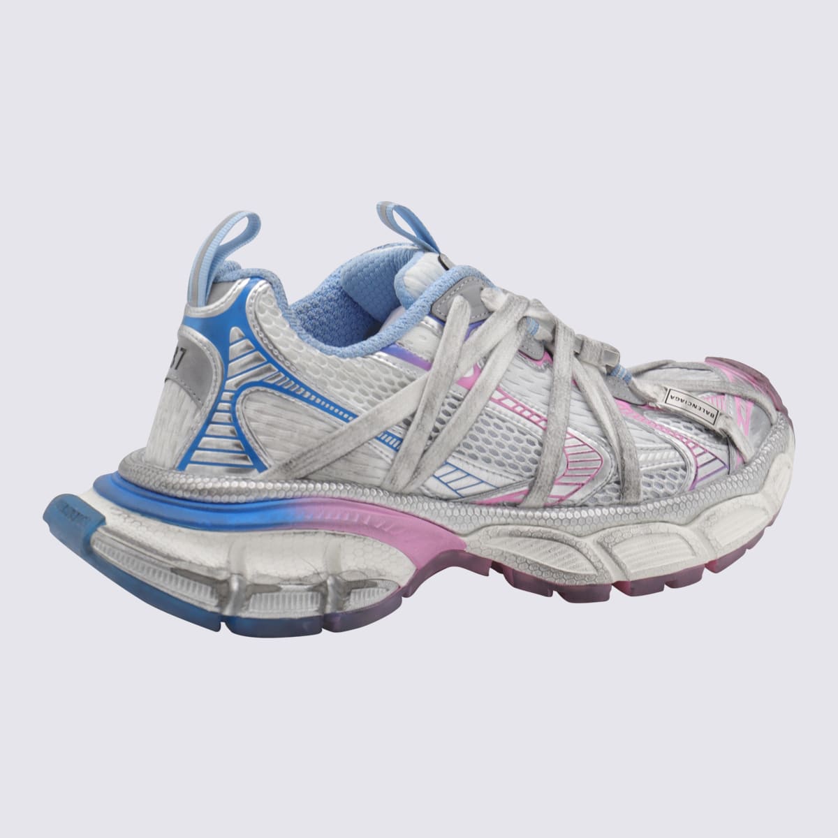 Balenciaga White And Multicolor Leather Sneakers