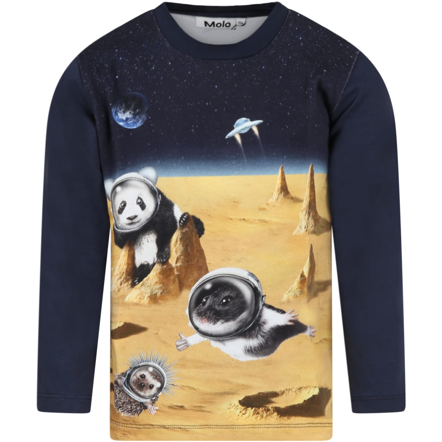 Molo Multicolor T-shirt For Boy With Animals