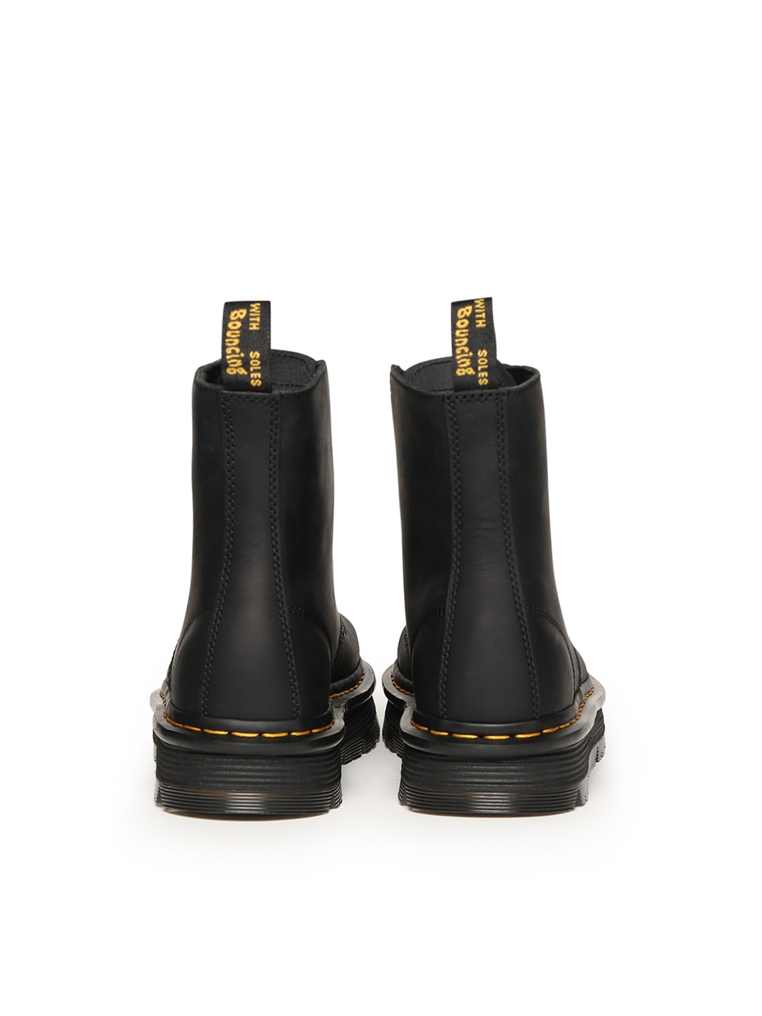 Dr. Martens Zebzag Laceless Leather Ankle Boots In Black