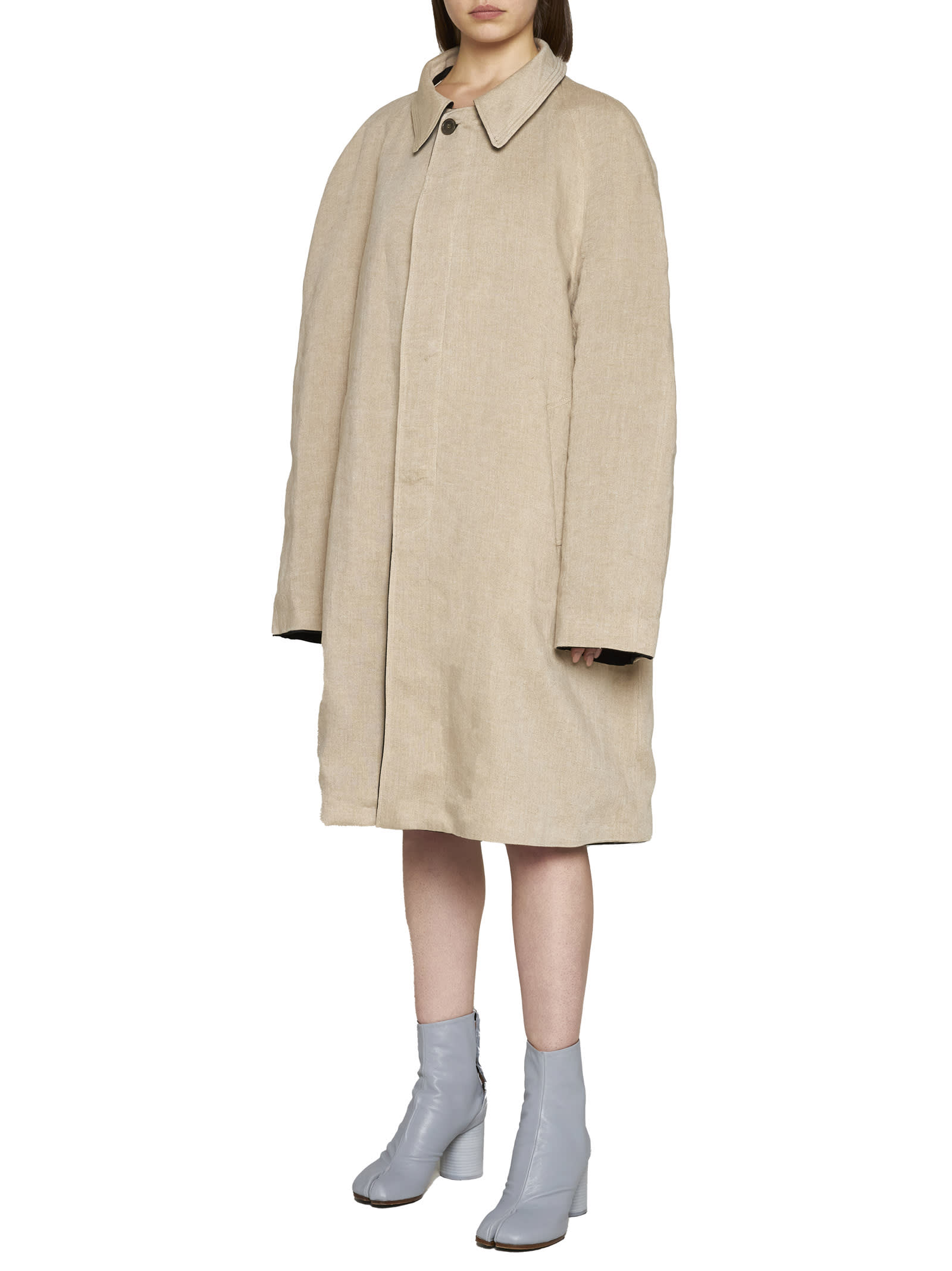 Maison Margiela Women's Reversible Trench-coat In Black