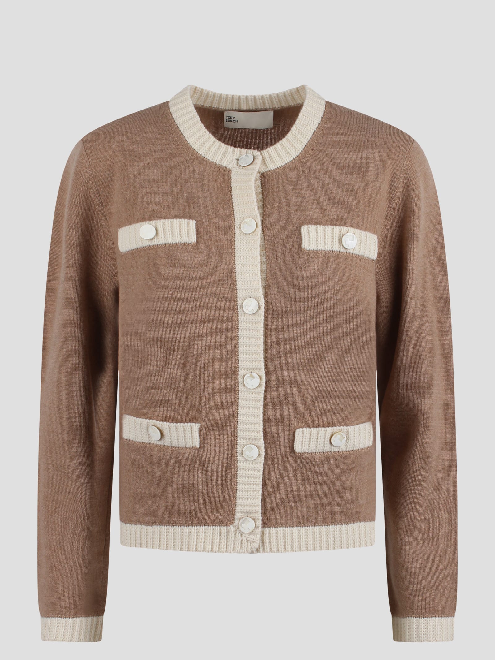 Shop Tory Burch Kendra Chunky Wool Cardigan