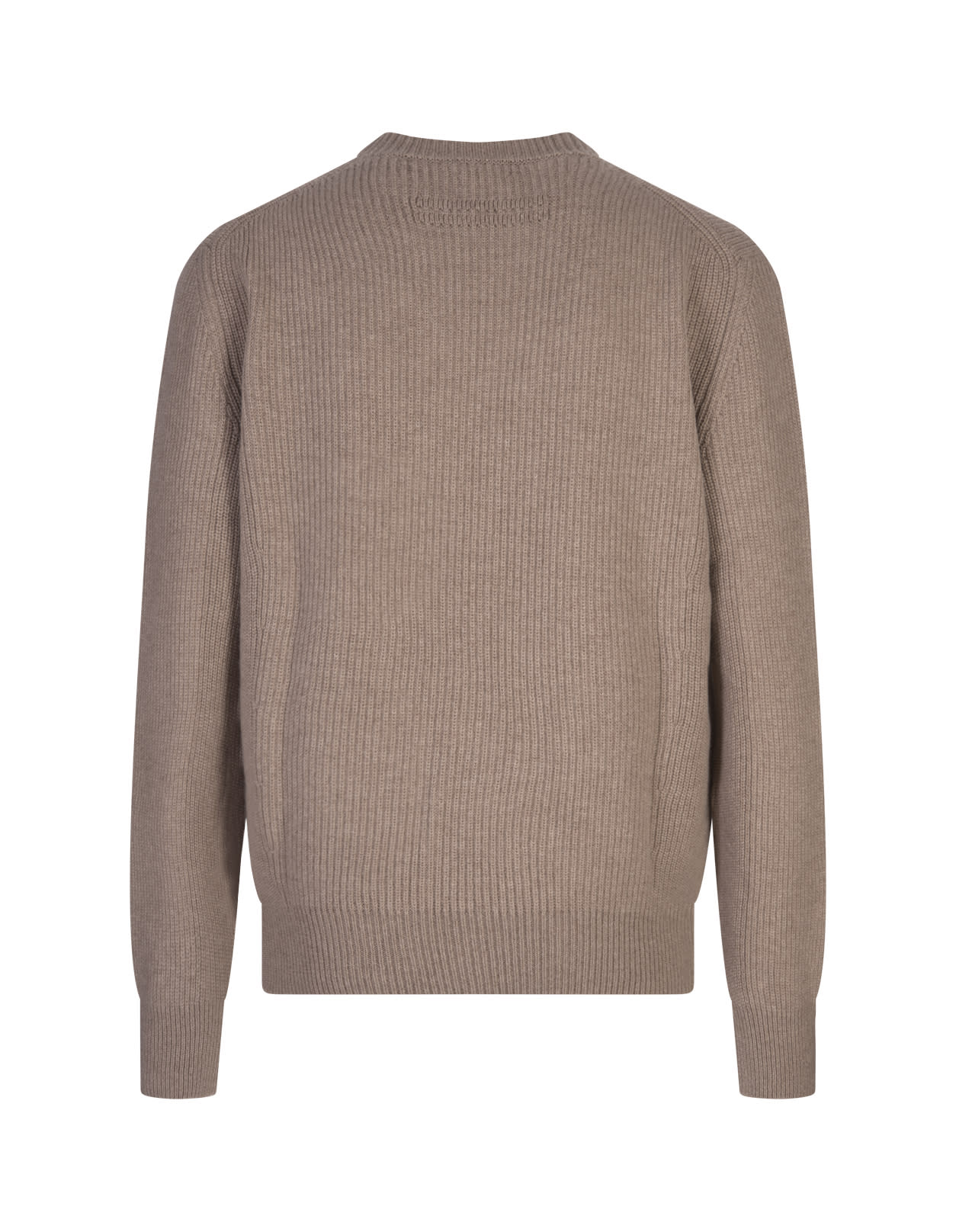 Shop Zegna Taupe Oasi Cashmere Crew Neck Sweater In Brown