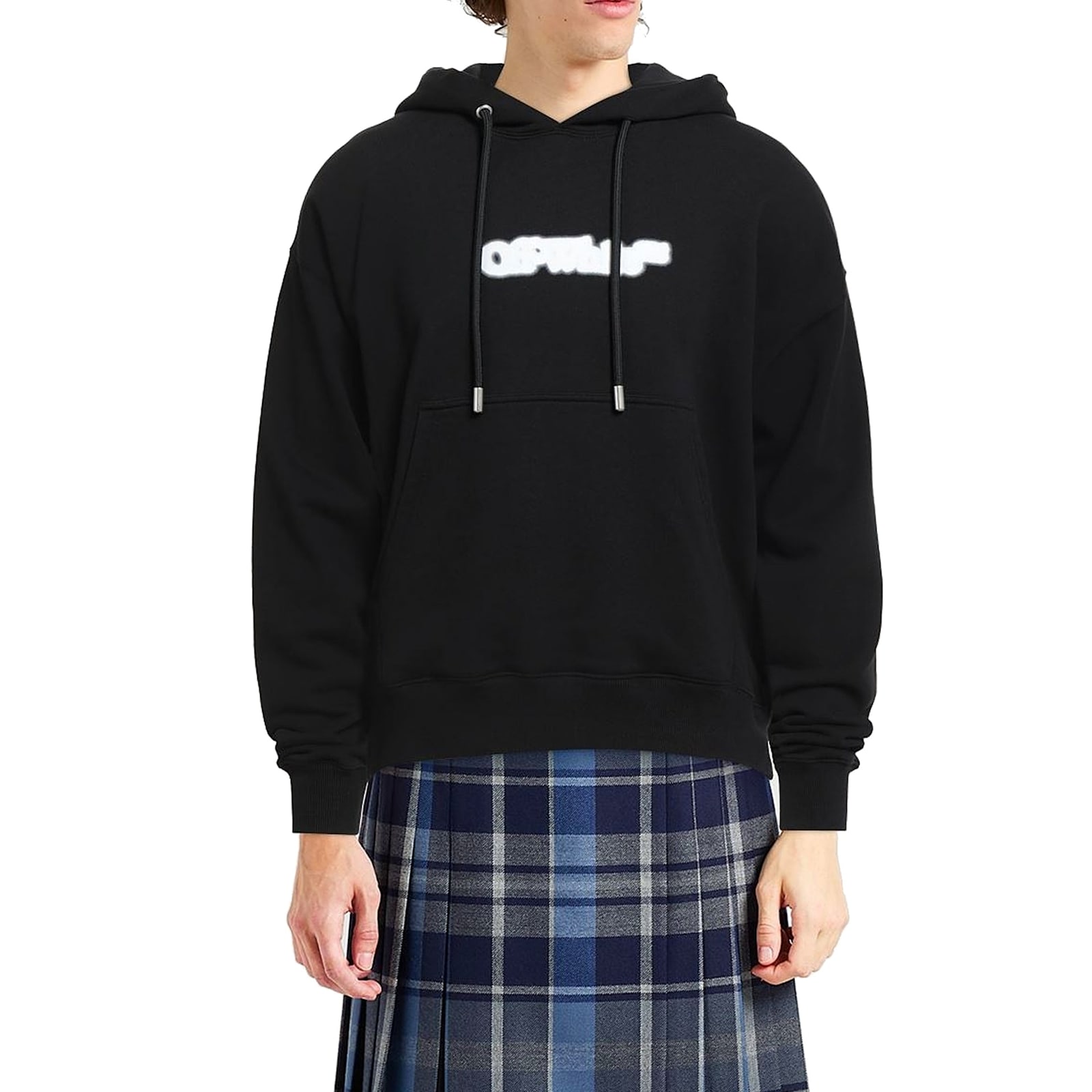 Off-white Off White Off White Hooded Logo Sweatshirt In Black