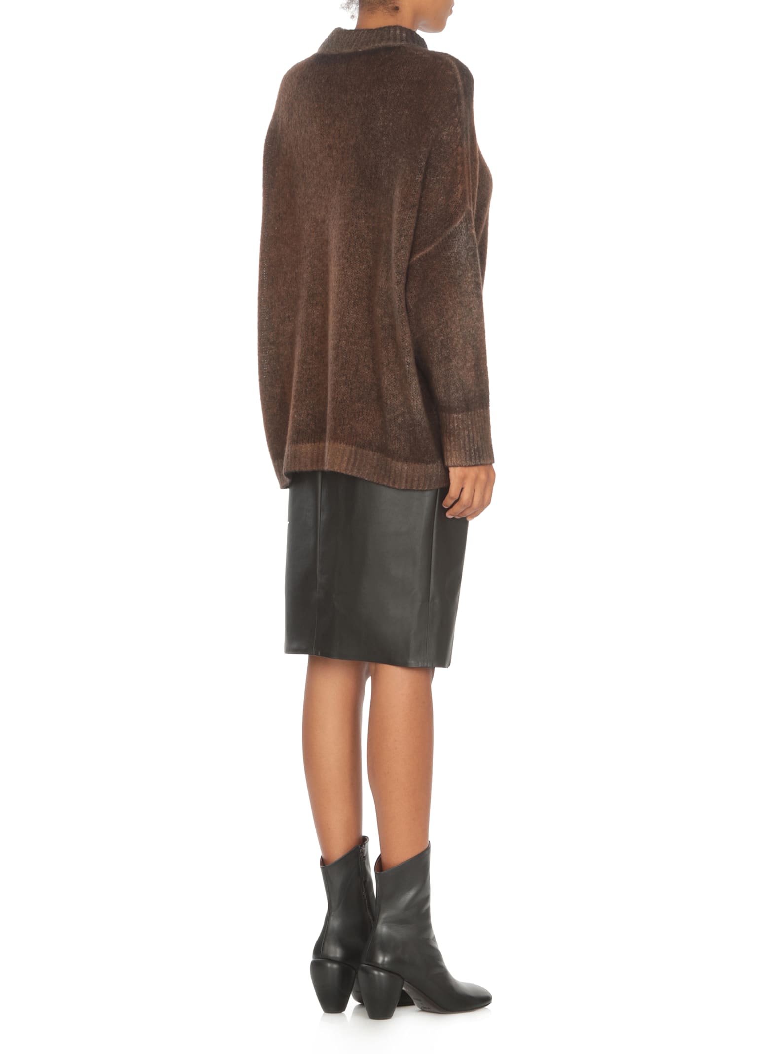 Shop Avant Toi Cashmere And Silk Sweater In Brown