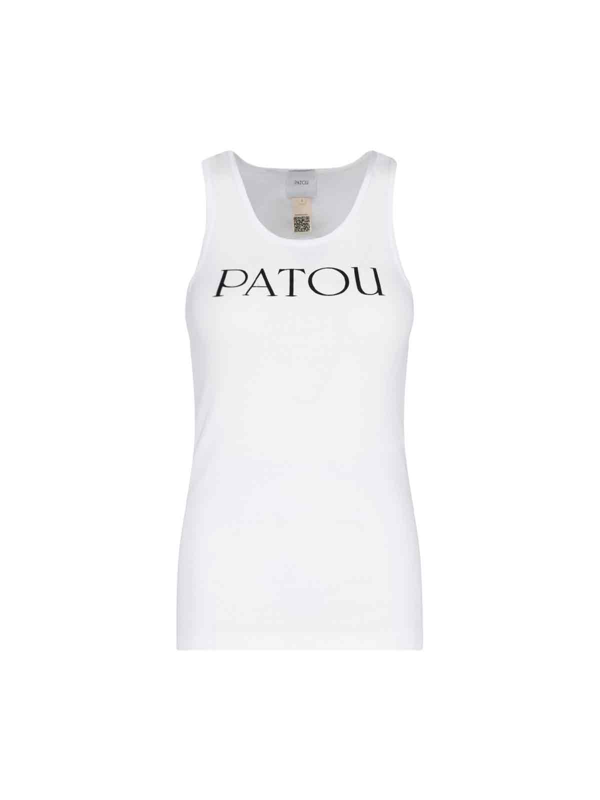 Shop Patou Logo Top In White