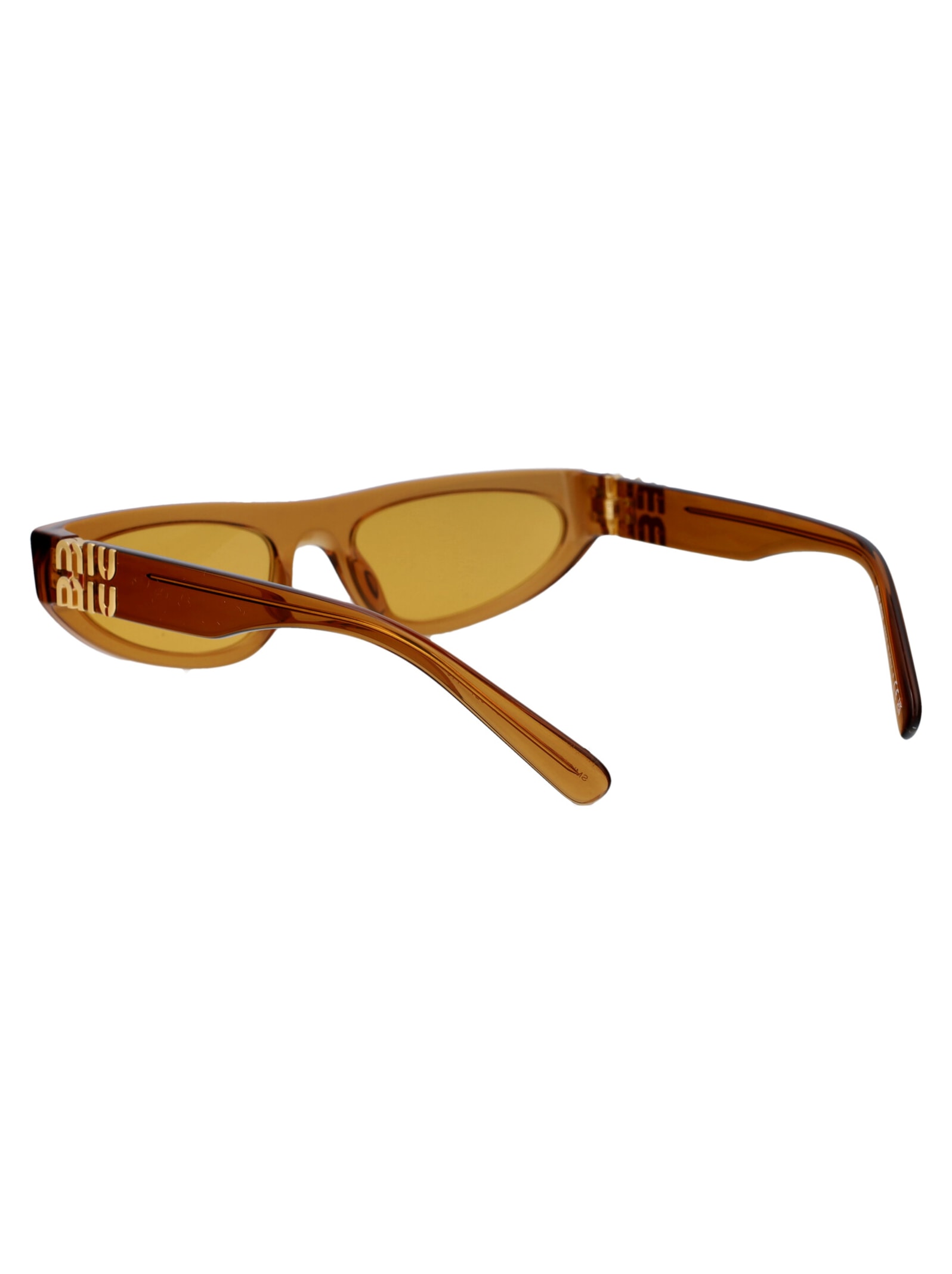 Shop Miu Miu 0mu 07zs Sunglasses In 15t0b7 Caramel Trapsarent