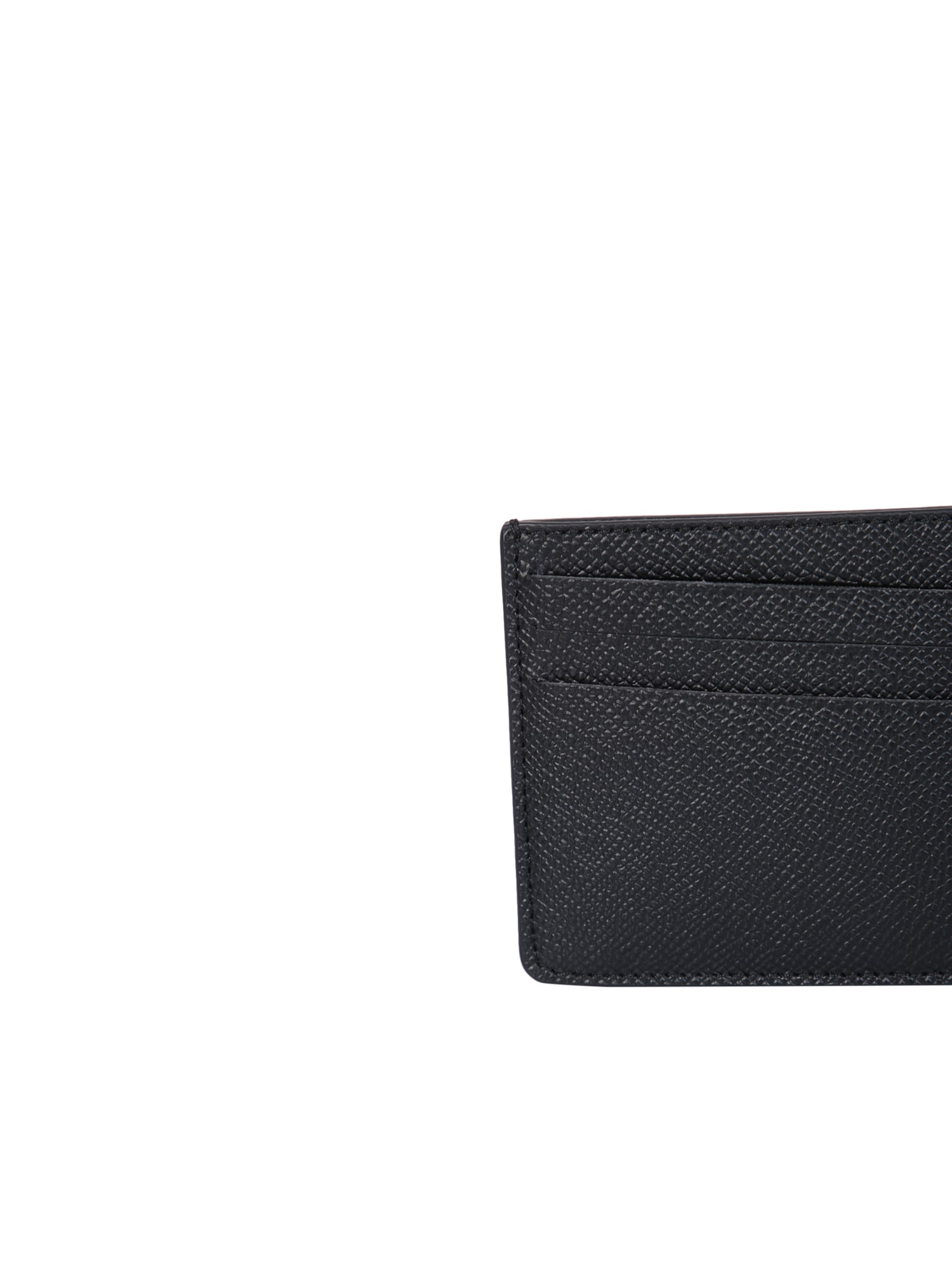 Shop Maison Margiela Embossed Logo Card Holder Black