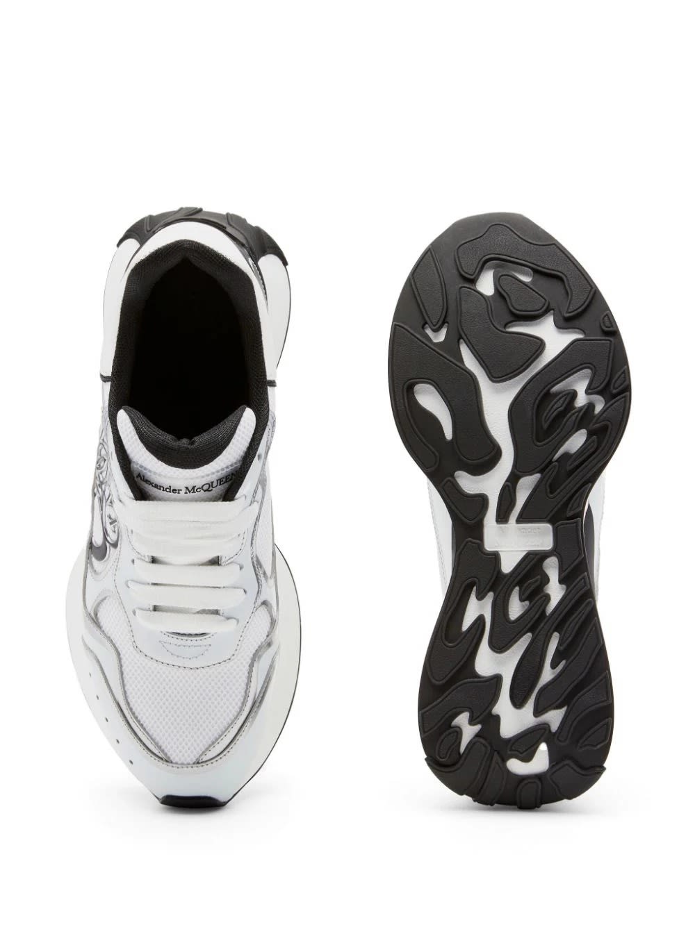 Shop Alexander Mcqueen Sprint Runner Sneakers In White