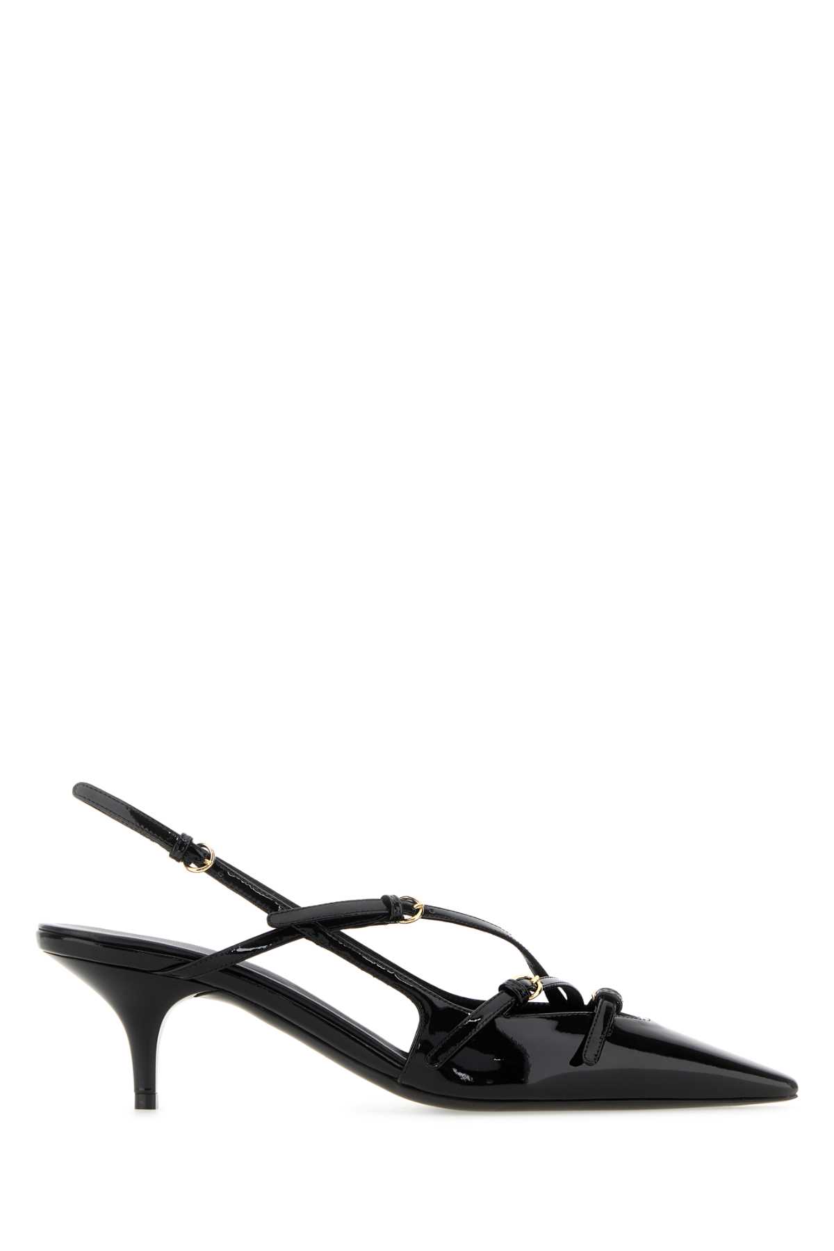 Shop Miu Miu Black Leather Pumps In Nero