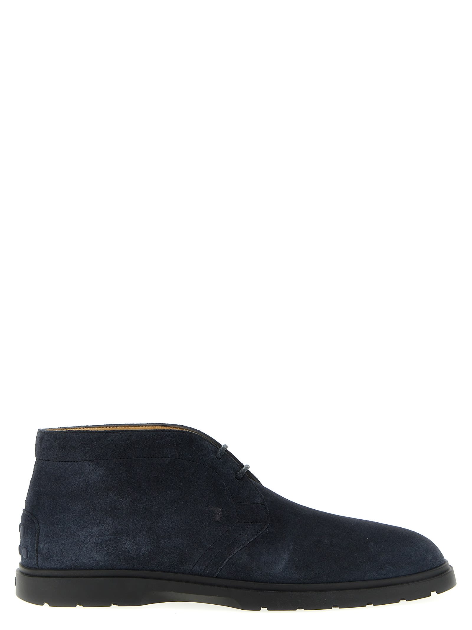 Shop Tod's Suede Boots In Blue