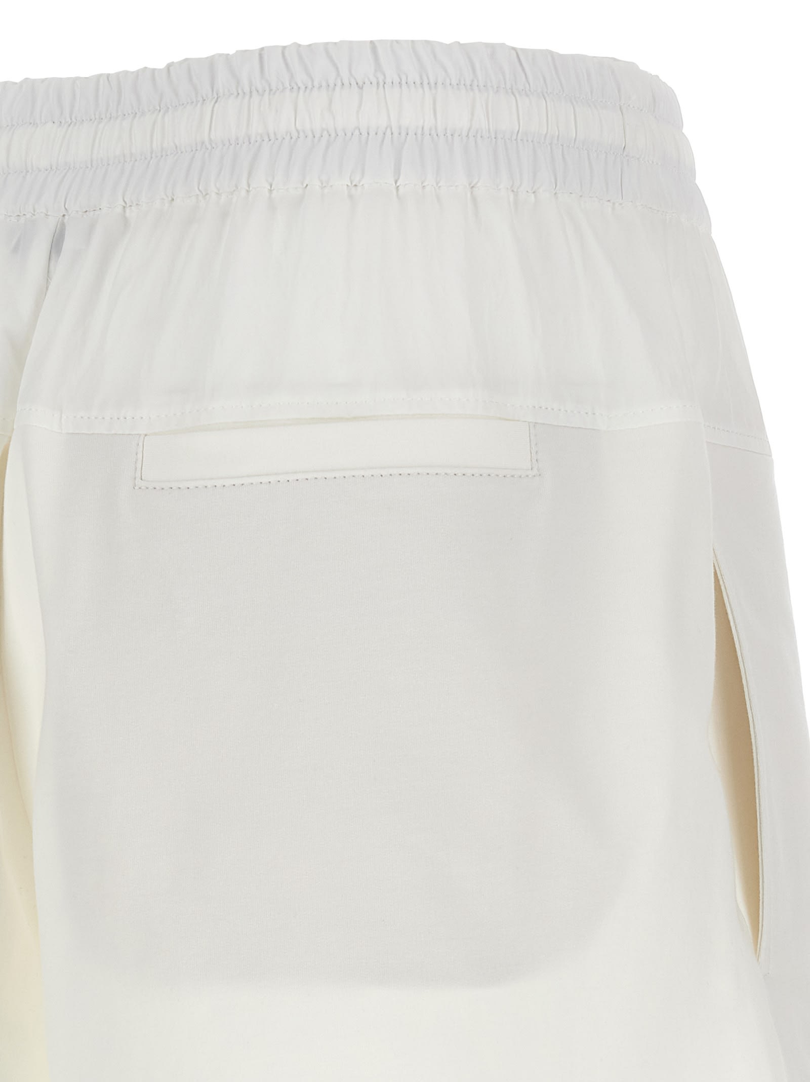 Brunello Cucinelli Paneled Track Bermuda And Short White