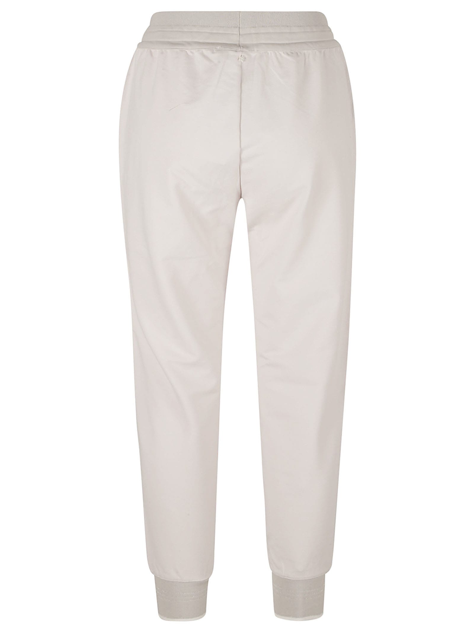 Shop Lorena Antoniazzi Star Patched Elastic Waist Track Pants In Light Grey