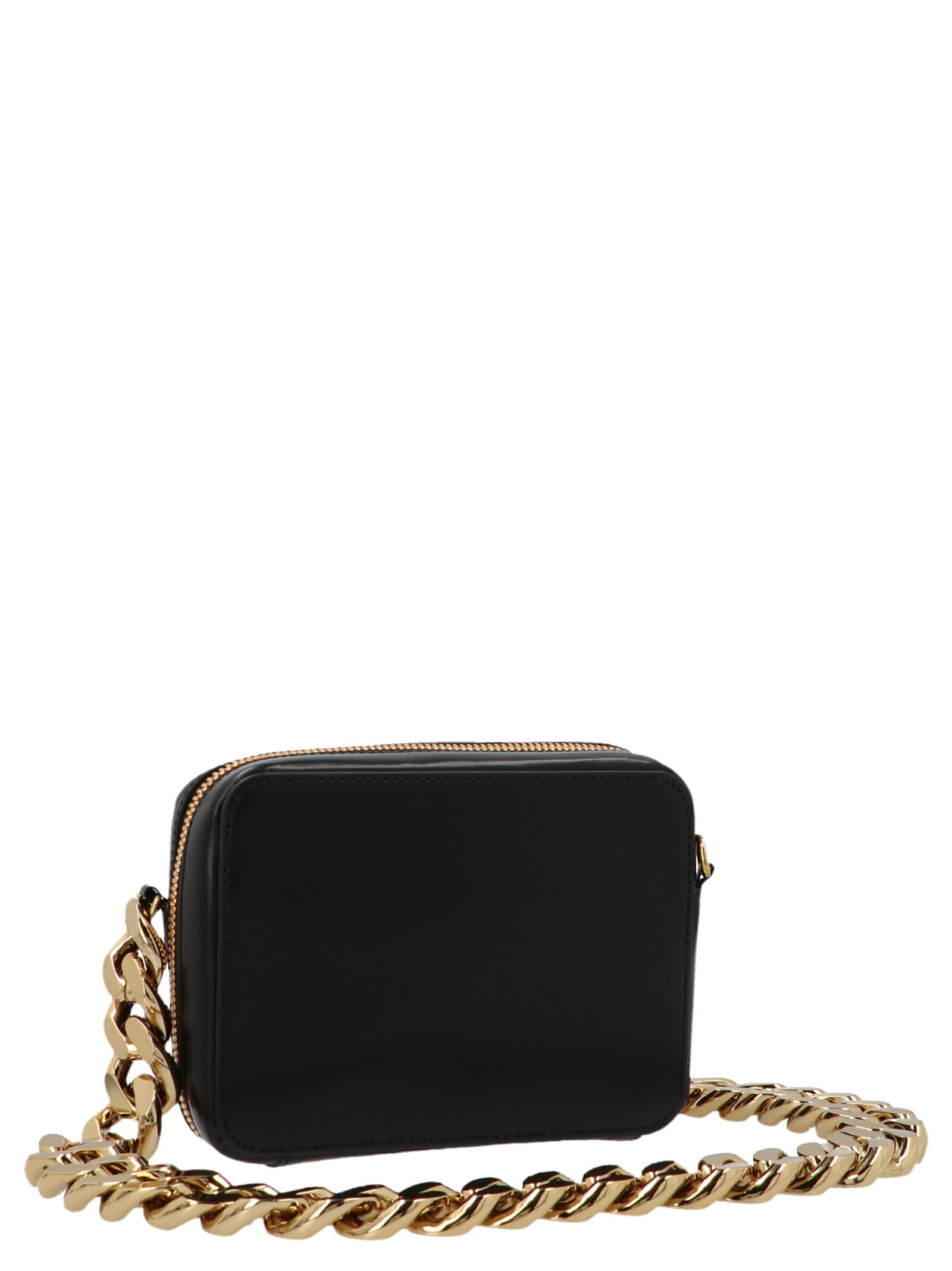 Shop Kara Chain Bag In Black Gold