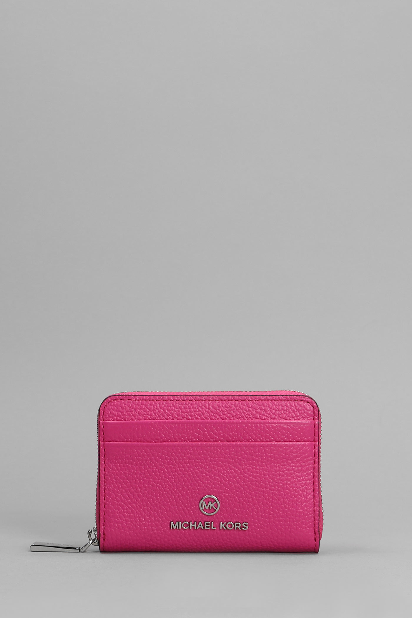 Michael Kors Jet Set Charm Wallet In Fuxia Leather