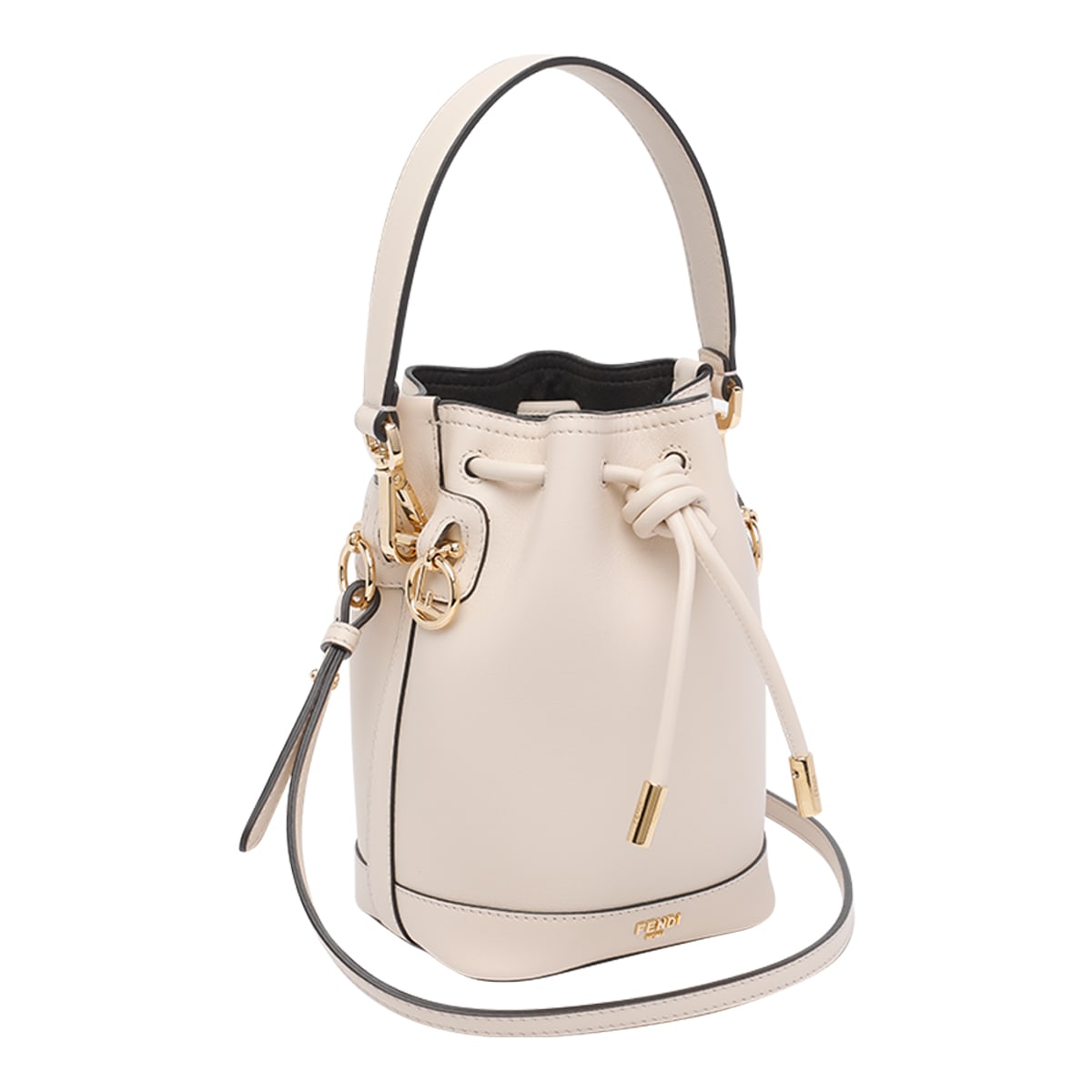 Fendi Mon Tresor Removable-handle Bucket Bag In White