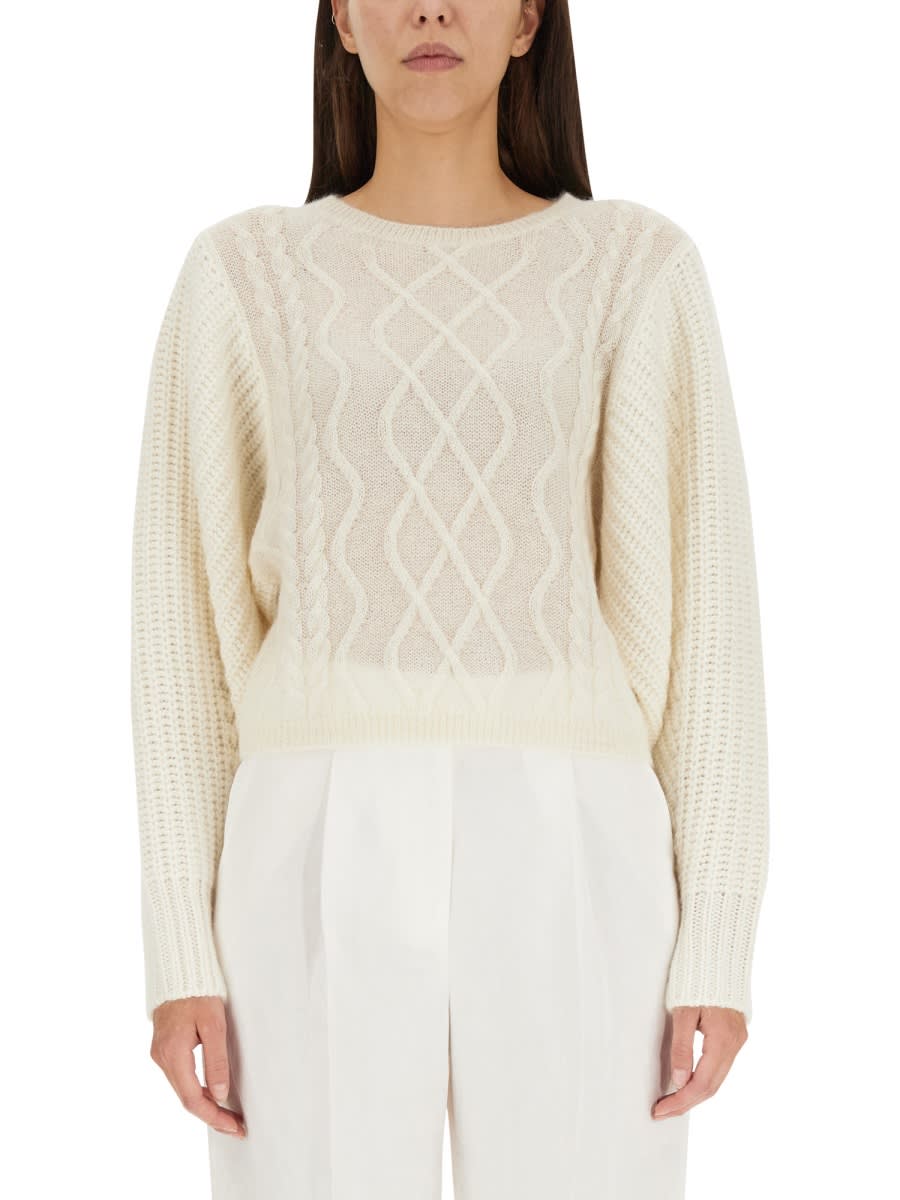 Shop Fabiana Filippi Wool Jersey. In White