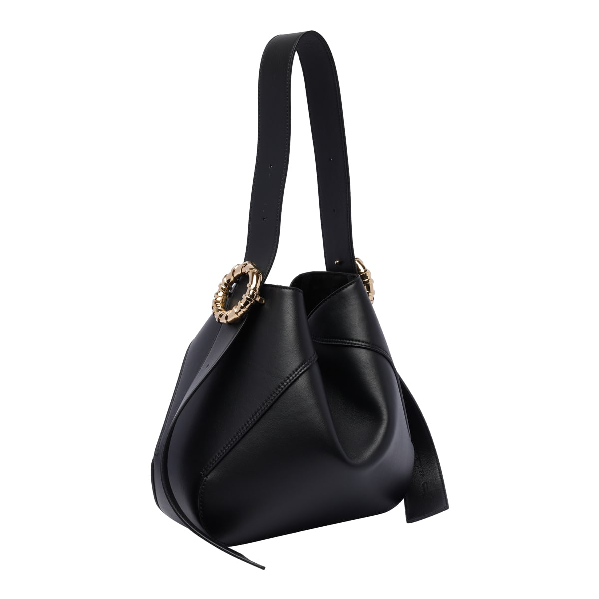 Shop Lanvin Melodie Hobo Bag In Black