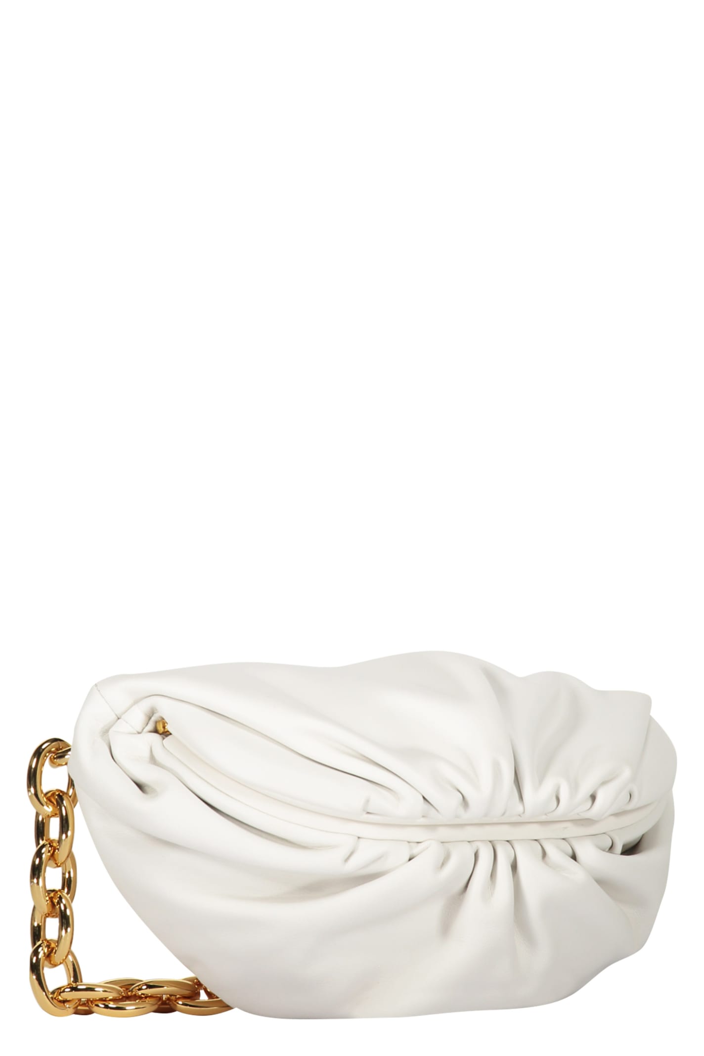 Bottega Veneta The Pouch Mini Leather Belt Bag In White