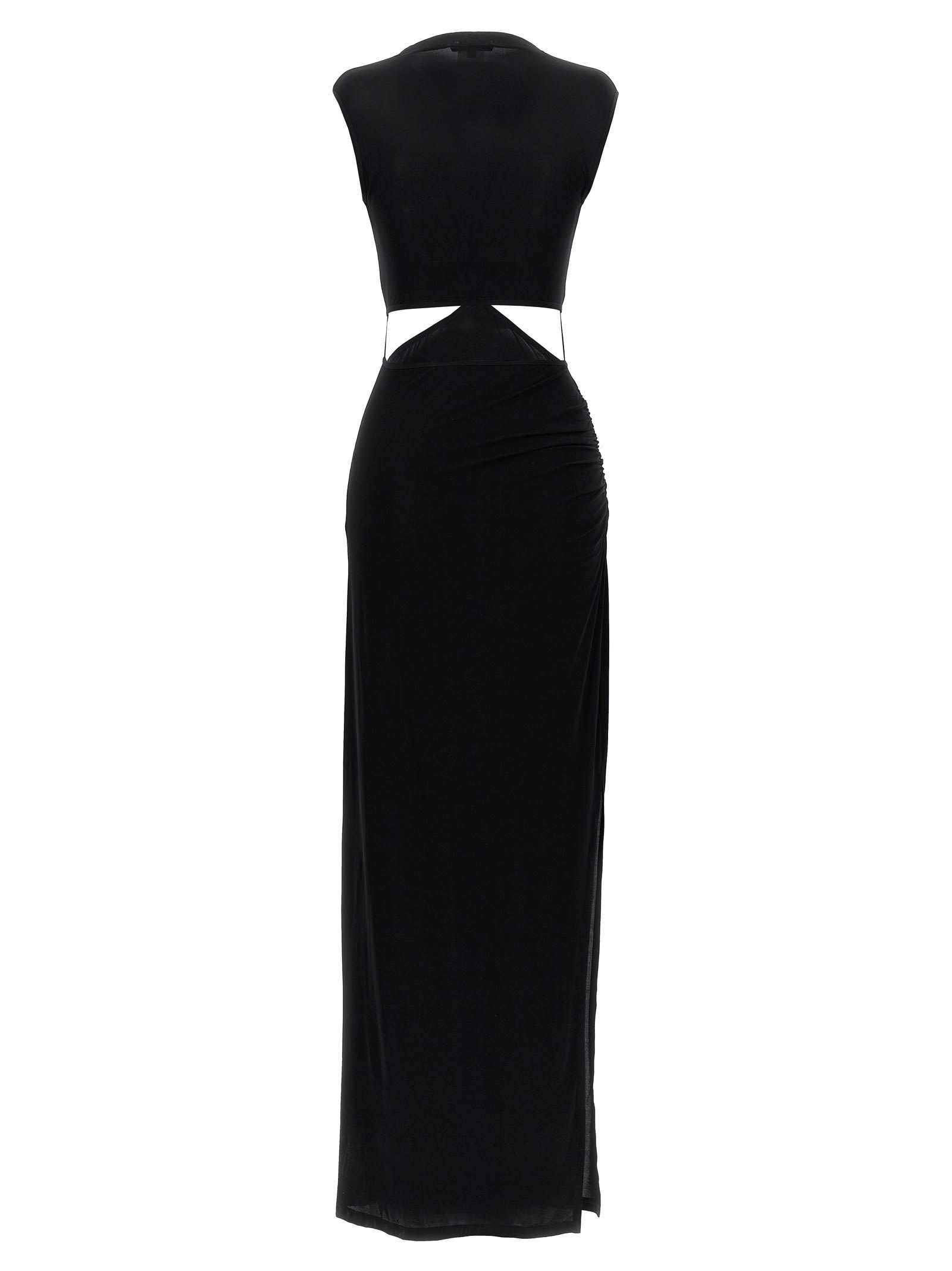 Shop Nensi Dojaka Cut-out Long Dress In Black