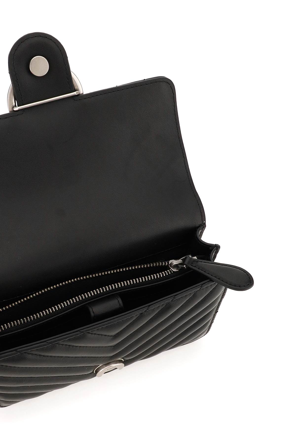 Pinko Love Shoulder Bag In Nero Old Silver (black)
